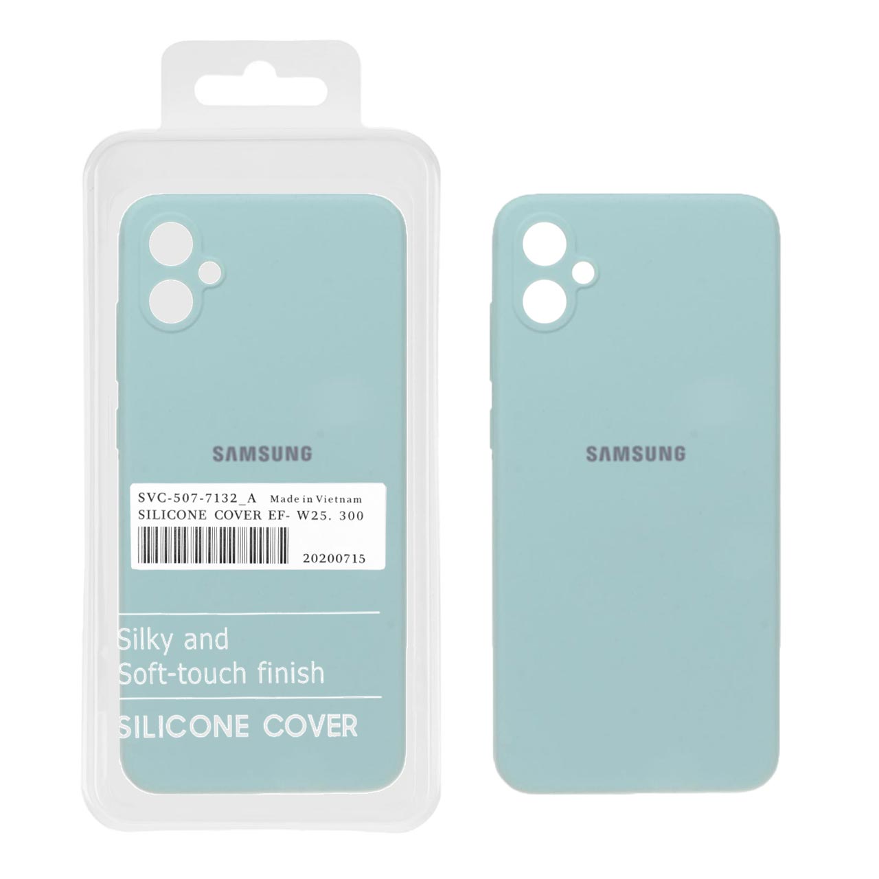 قاب سلیکون اورجینال پاک کنی سبز Samsung galaxy a05