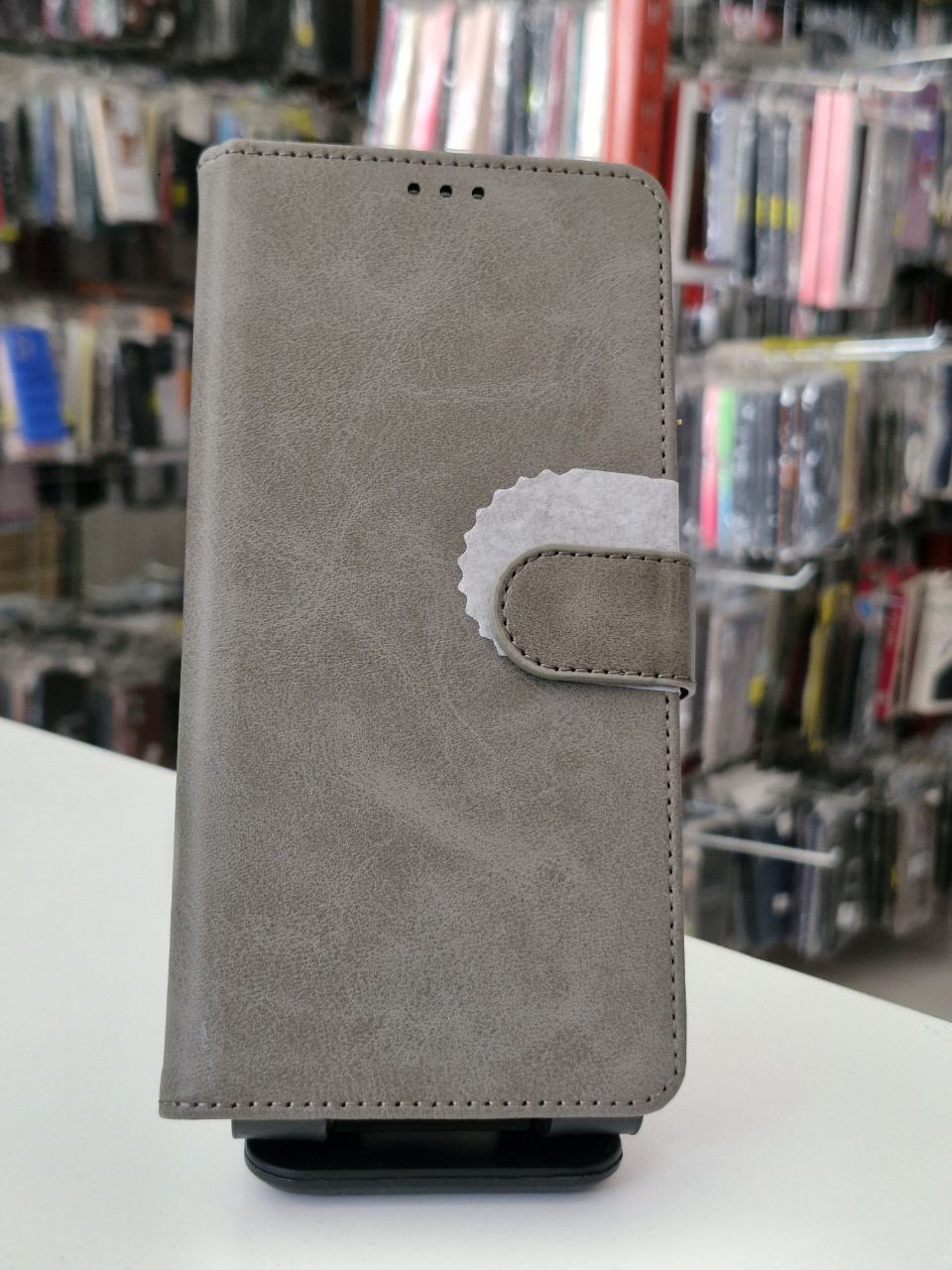 قاب کیفی مگنتی جاکارتی دار طوسی Samsung galaxy note 9