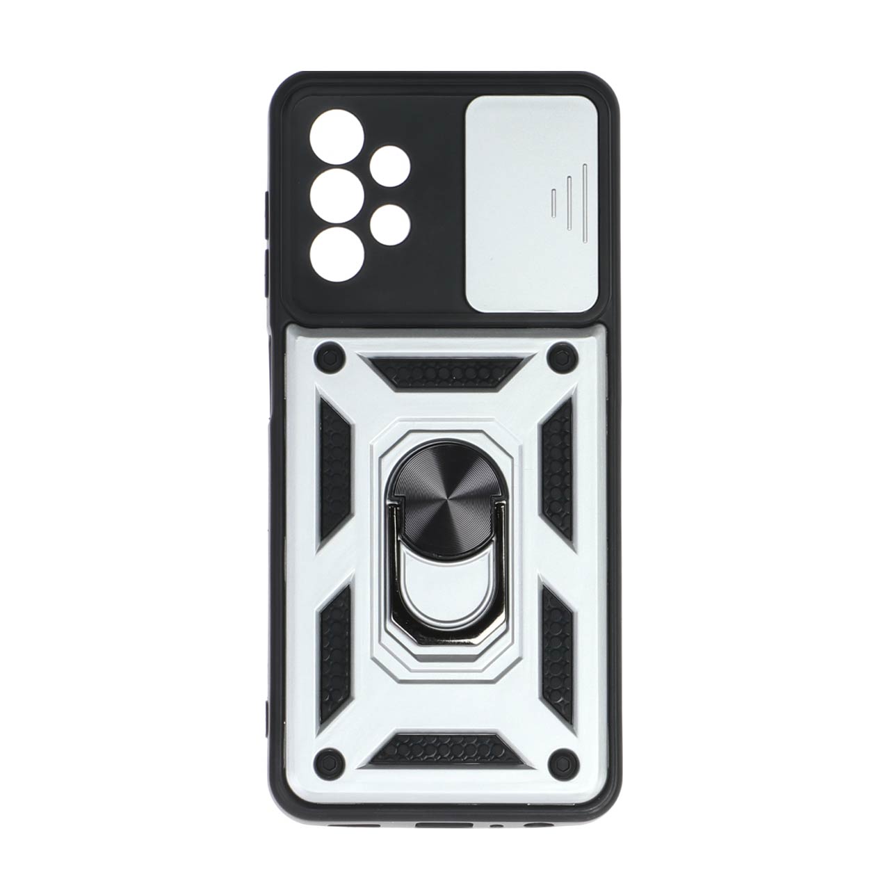 قاب ضد ضربه بتمن محافظ لنزدار کشویی Samsung A13-4G - نقره ای/قاب سامسونگ