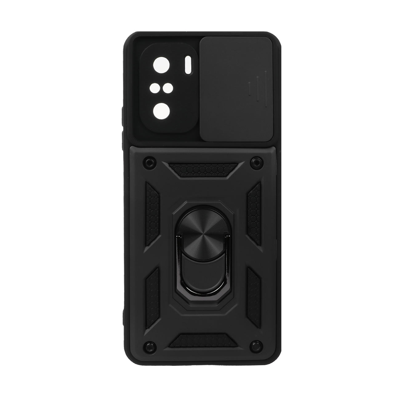 قاب بتمن محافظ لنزدار کشویی Xiaomi Poco F3 / Mi 11i - مشکی