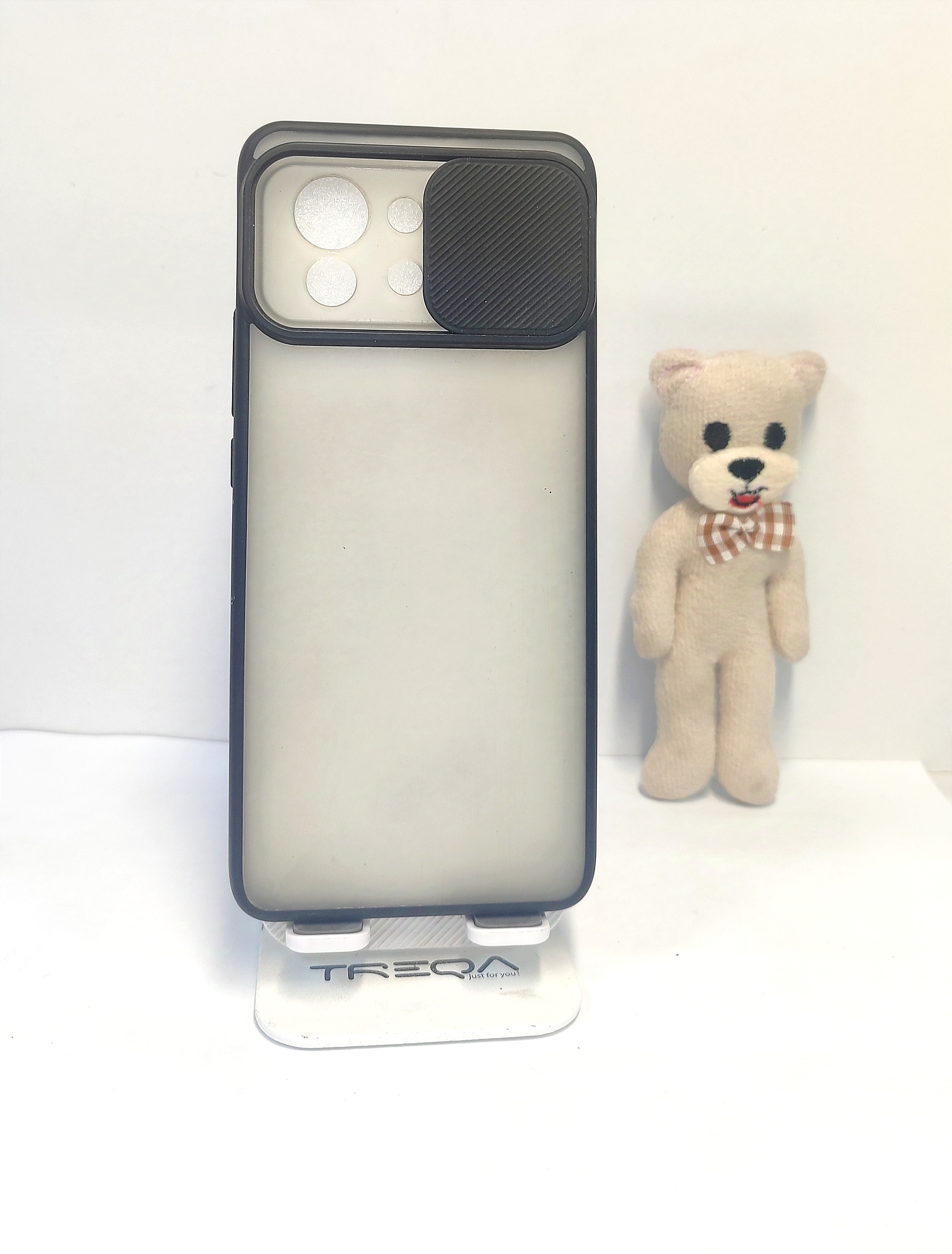 قاب شیائومی NOTE ۱۱ mi /محافظ دوربین کشویی  /شفاف دور مشکی