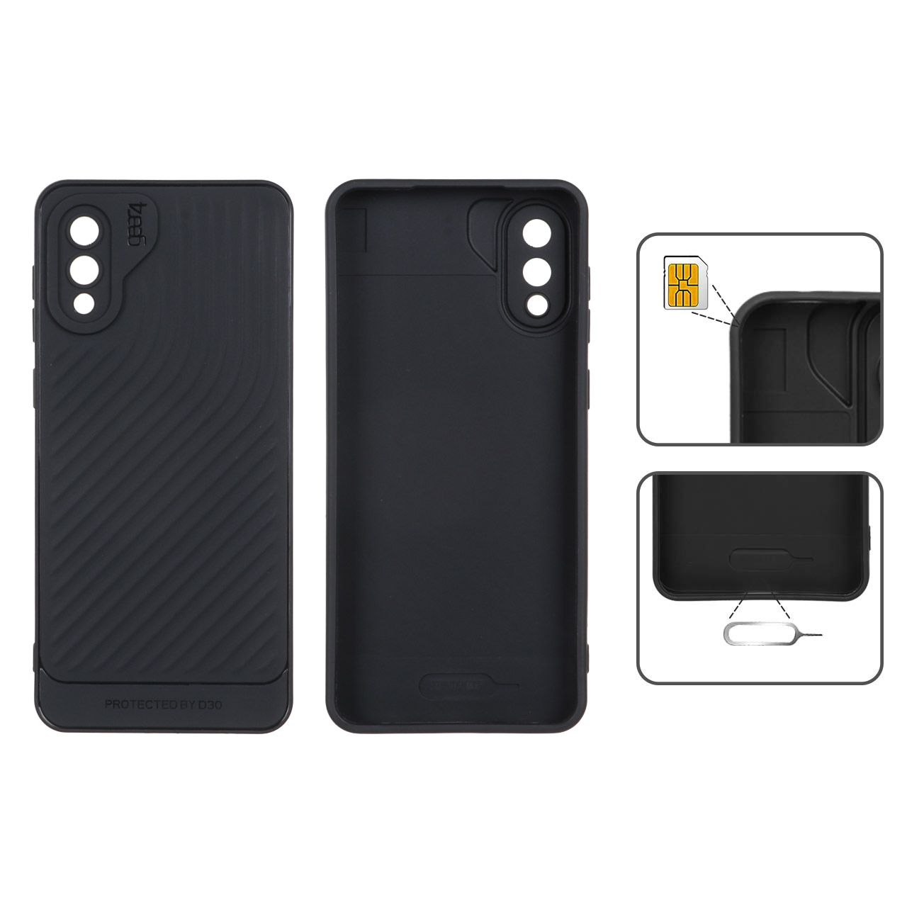 قاب مشکی Samsung galaxy a02