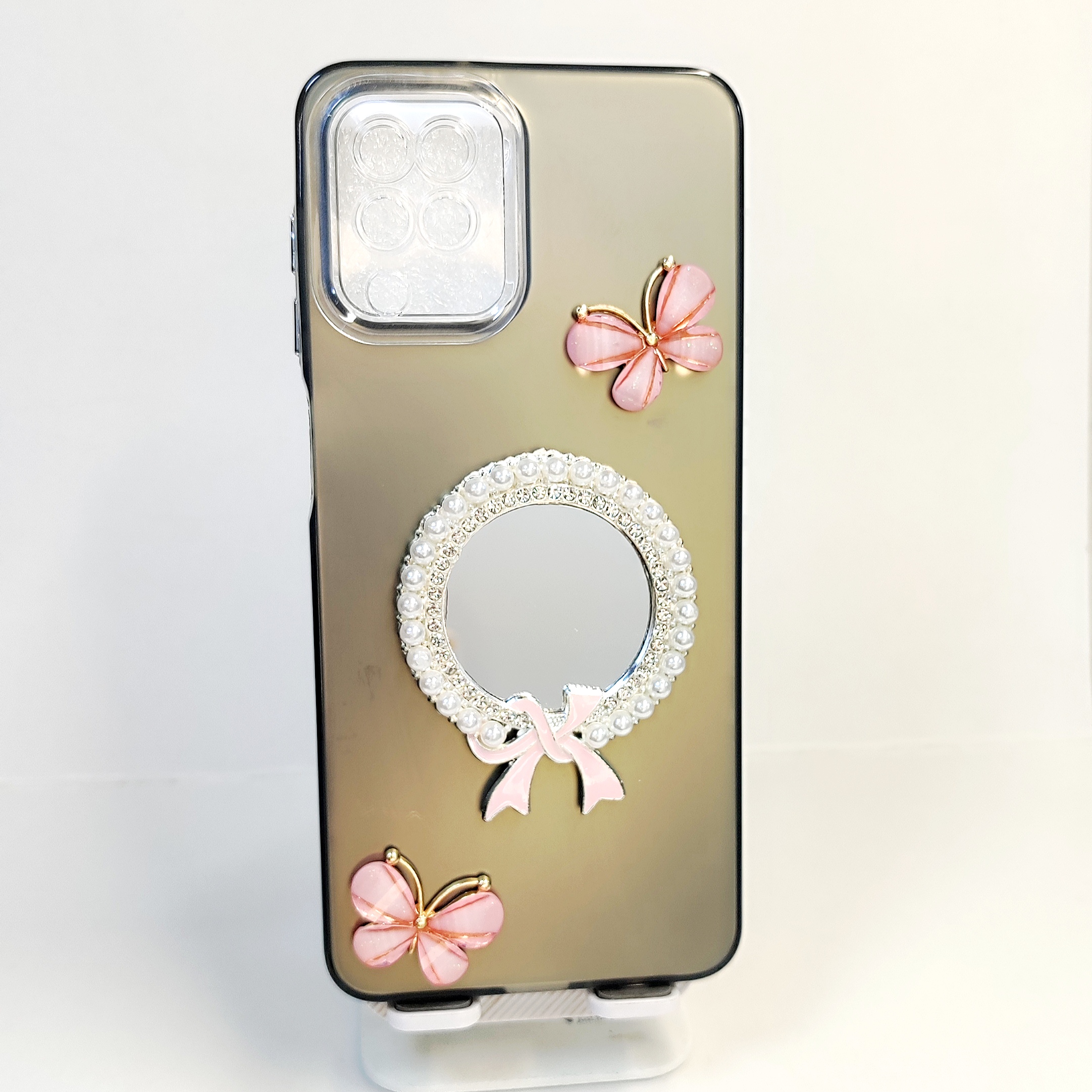 قاب طرح آینه  samsung A12/ قاب سامسونگ محافظ لنزدار M12/f12