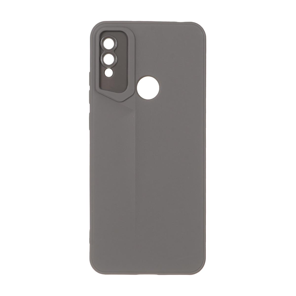 قاب گوشی Y6 2019 - Y6 Prime 2019 - Y6S - Honor 8A هوآوی Porsche Design سیلیکونی ژله ای محافظ لنز دار خاکستری