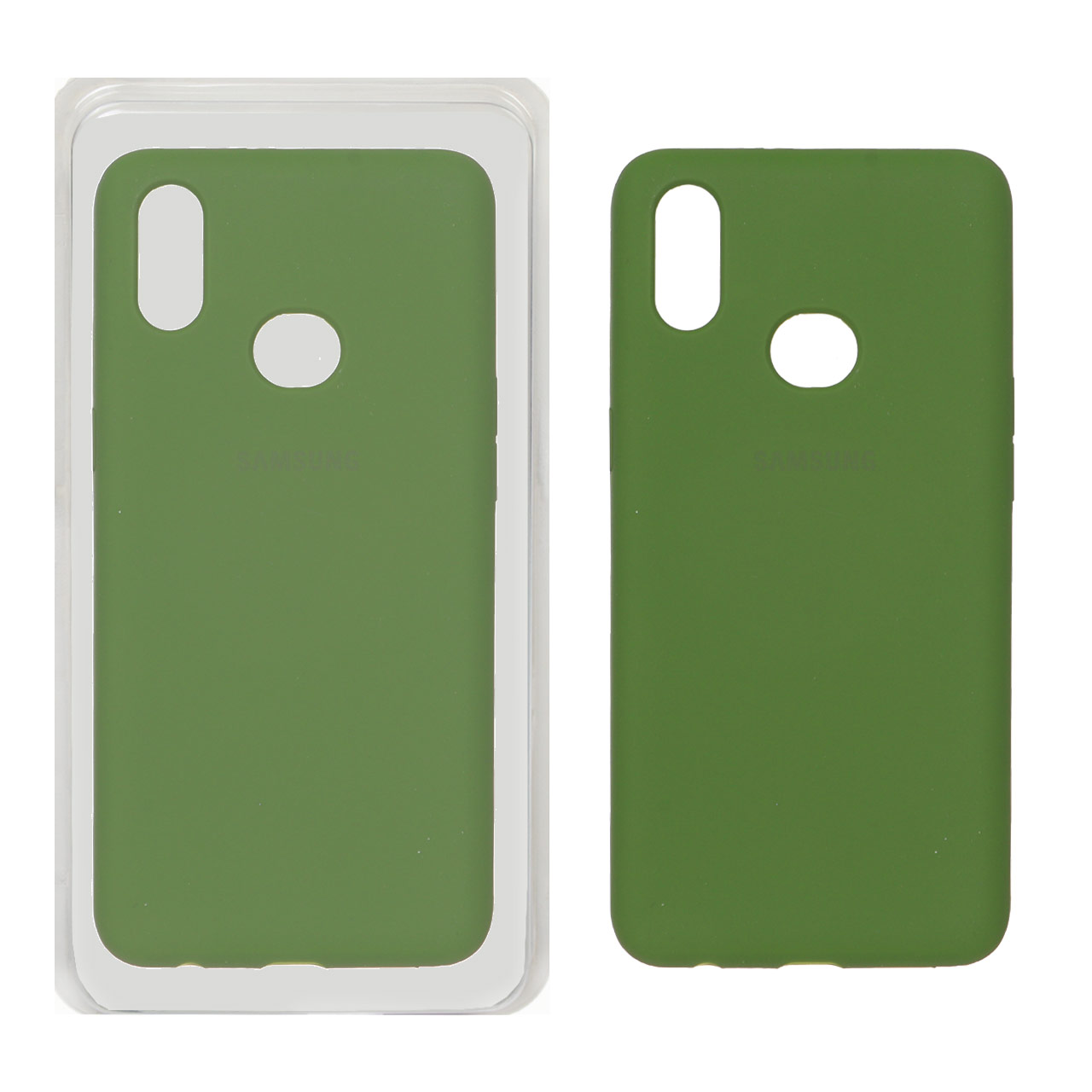قاب سلیکون پاک کنی اورجینال سبز زیتونی Samsung galaxy  A10s
