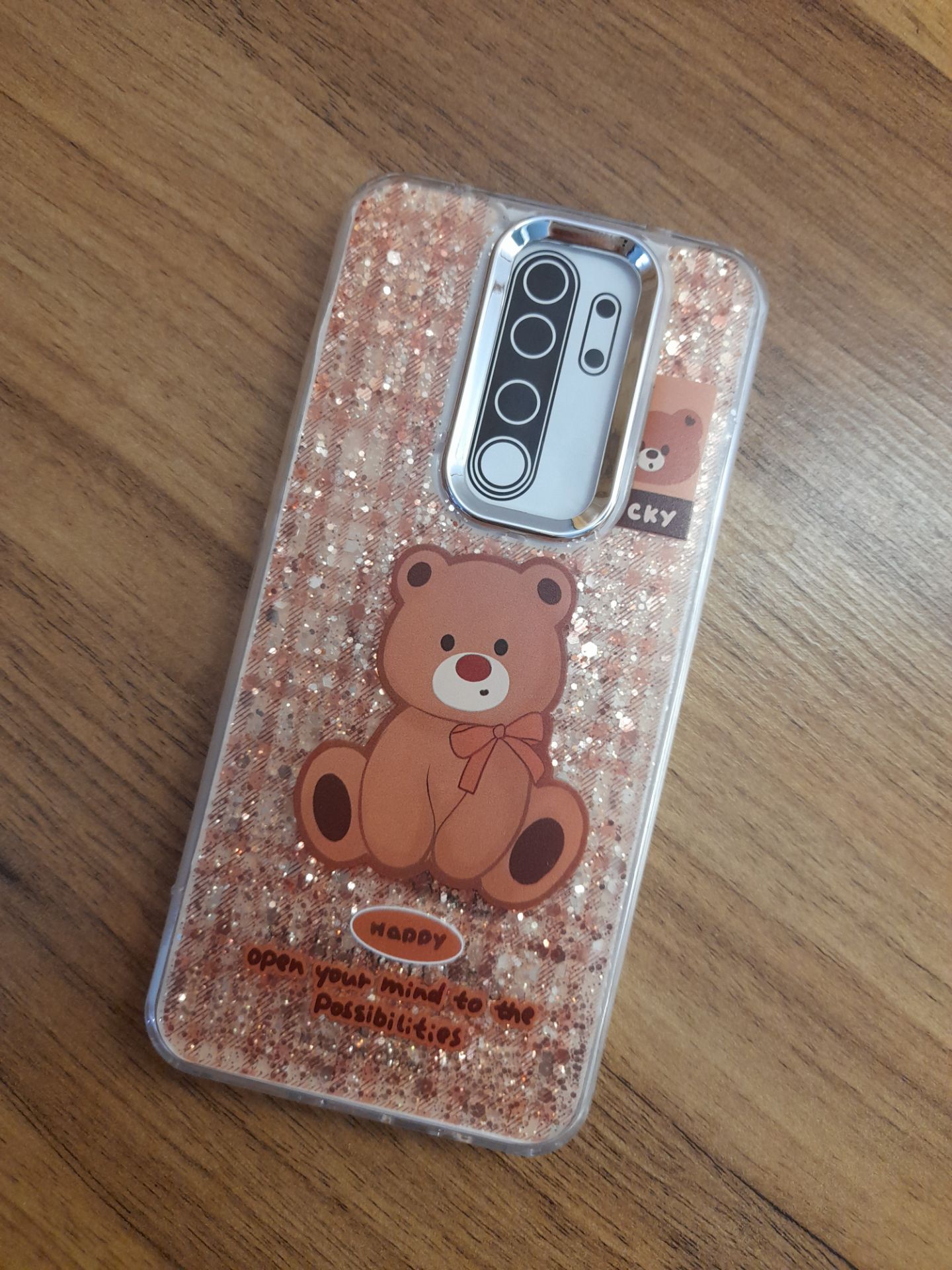 قاب رزینی طرح خرسی  xiaomi note 8pro