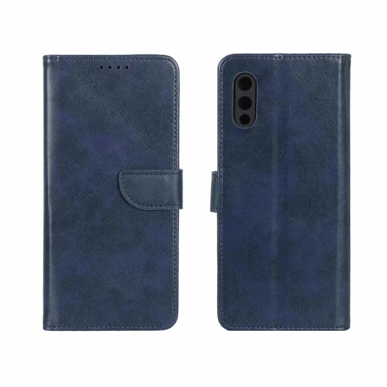 قاب کیفی مگنتی جاکارتی دار samsung a02 سرمه ای