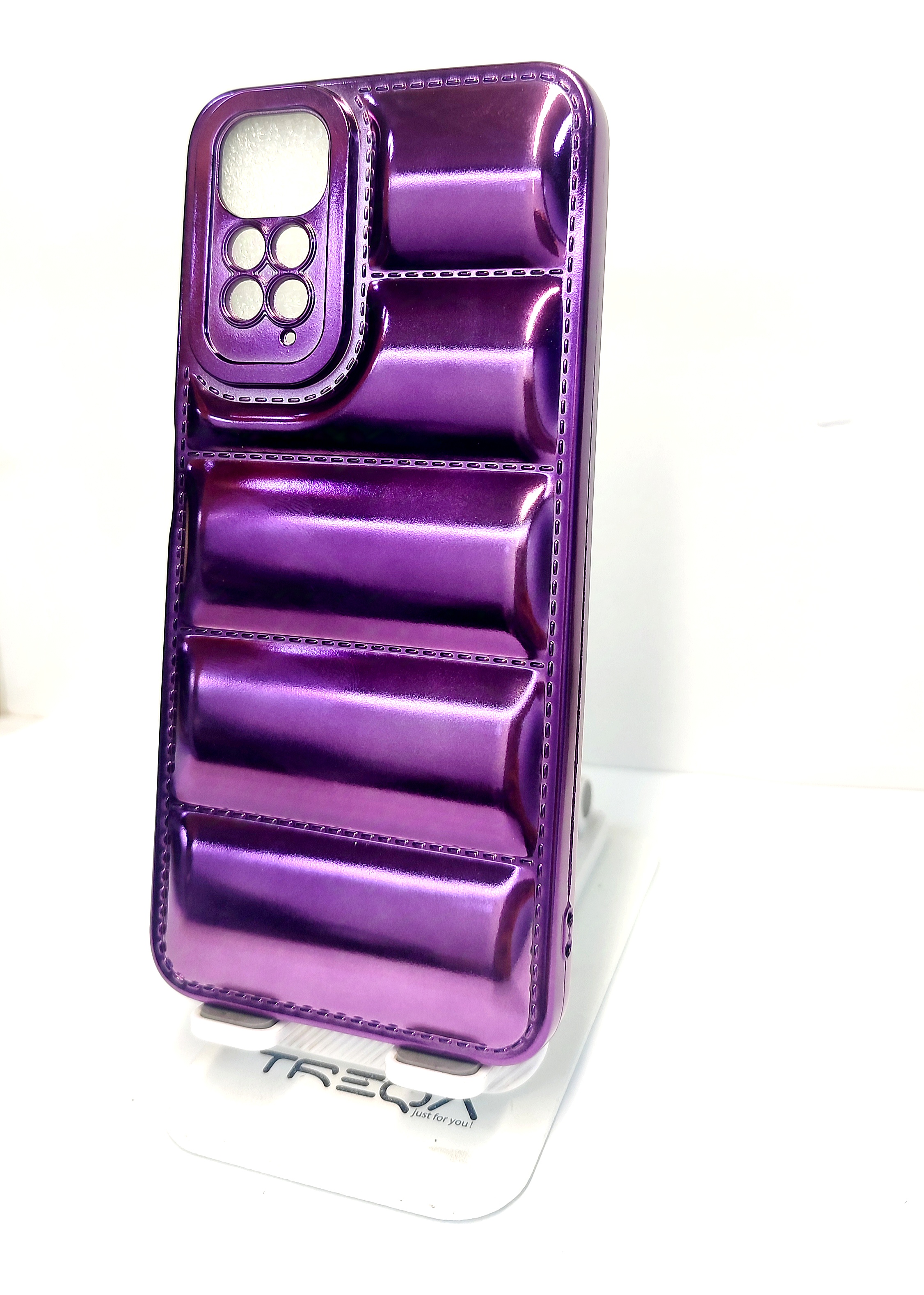 قاب طرح پافر  شیائومی Note ۱۱ s بنفش براق / محافظ لنزدار