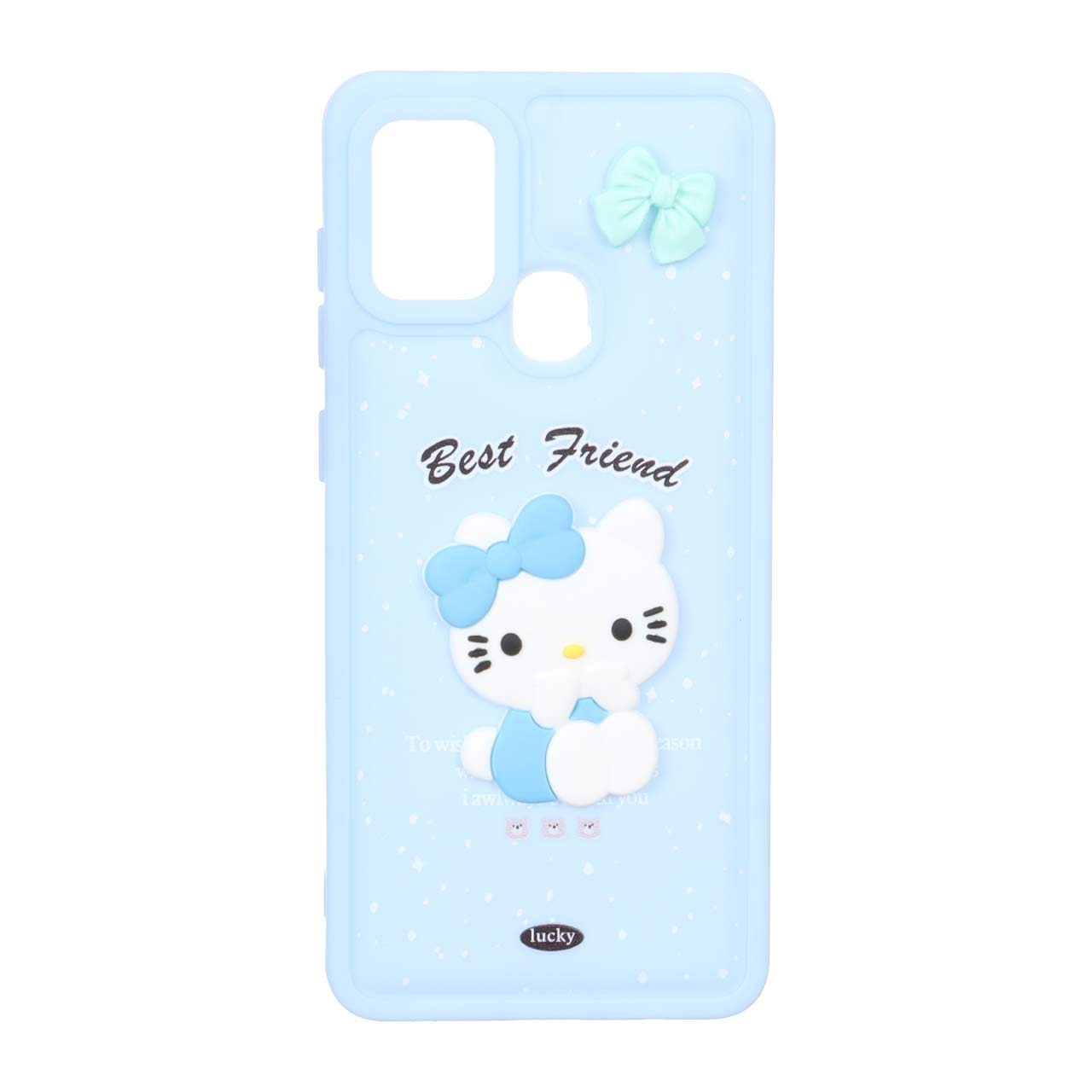 قاب پافر ساده عروسکی آبی Samsung galaxy a20/a30