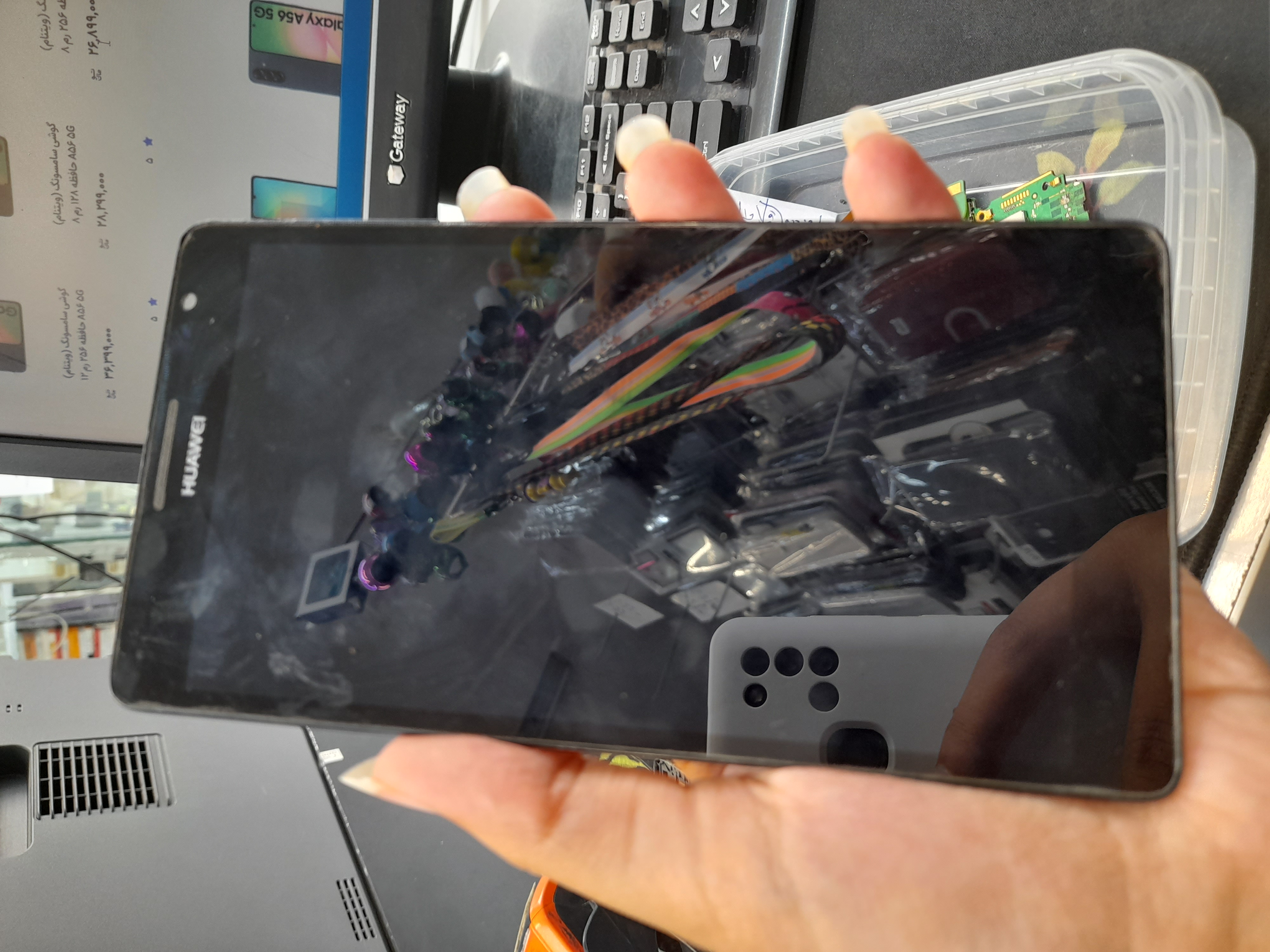 تاچ و ال سی دی رو کار با فرم  lcd ascend mate اسند میت