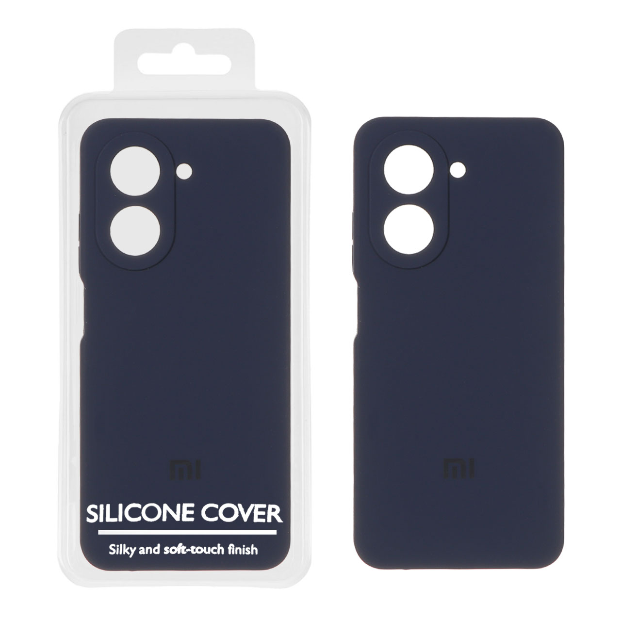 قاب سلیکون اورجینال پاک کنی سرمه ای xiaomi a5/poco c71