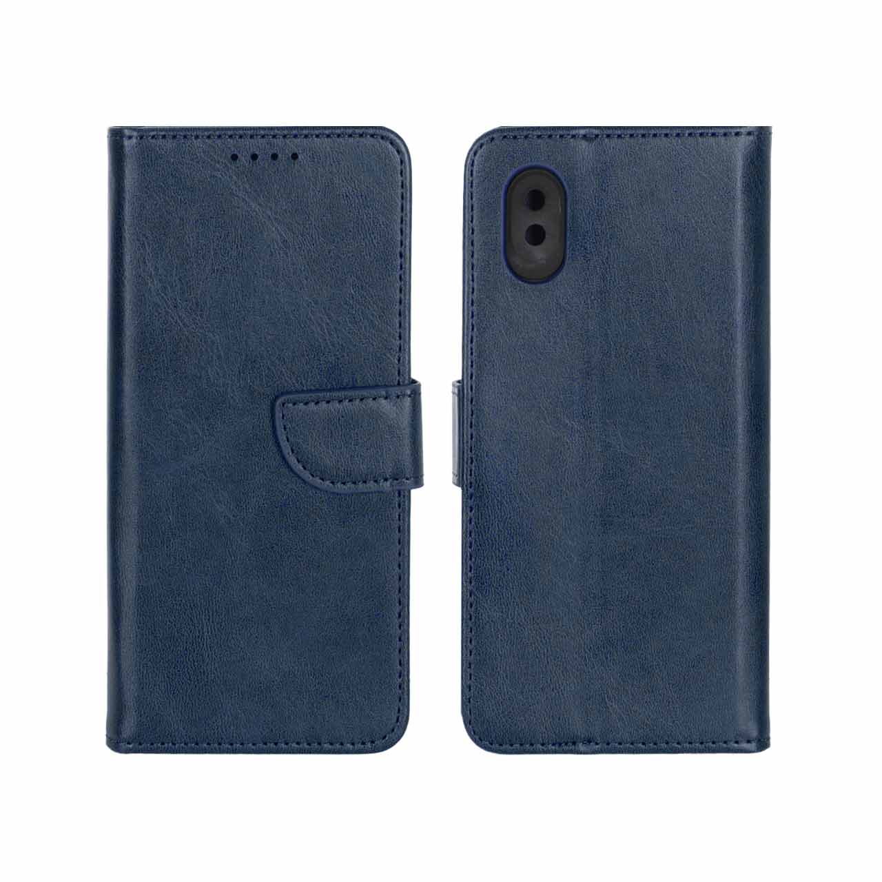 قاب کیفی مگنتی جاکارتی دار سرمه ای Samsung galaxy a01 core