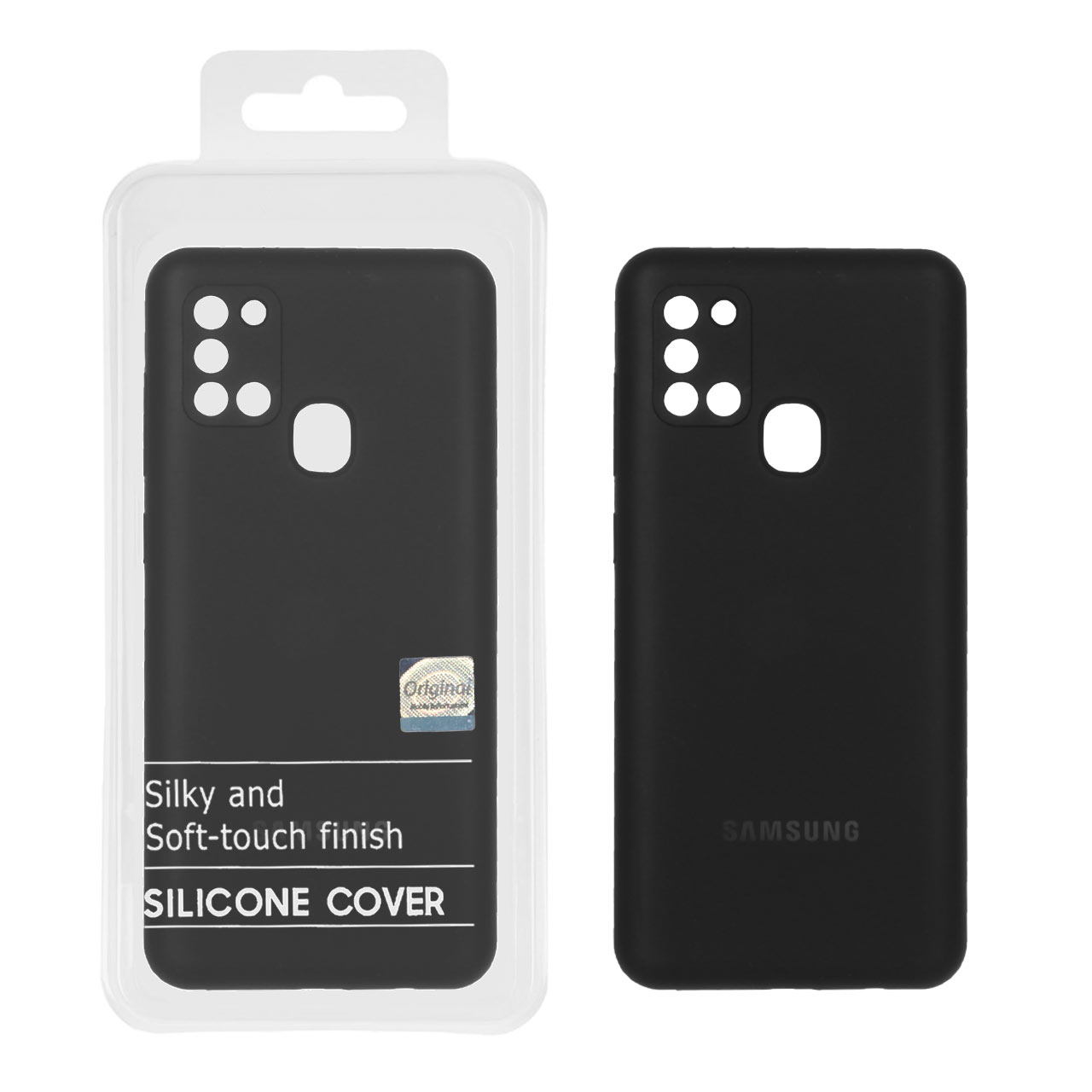 قاب سلیکون اورجینال مشکی Samsung galaxy a21s