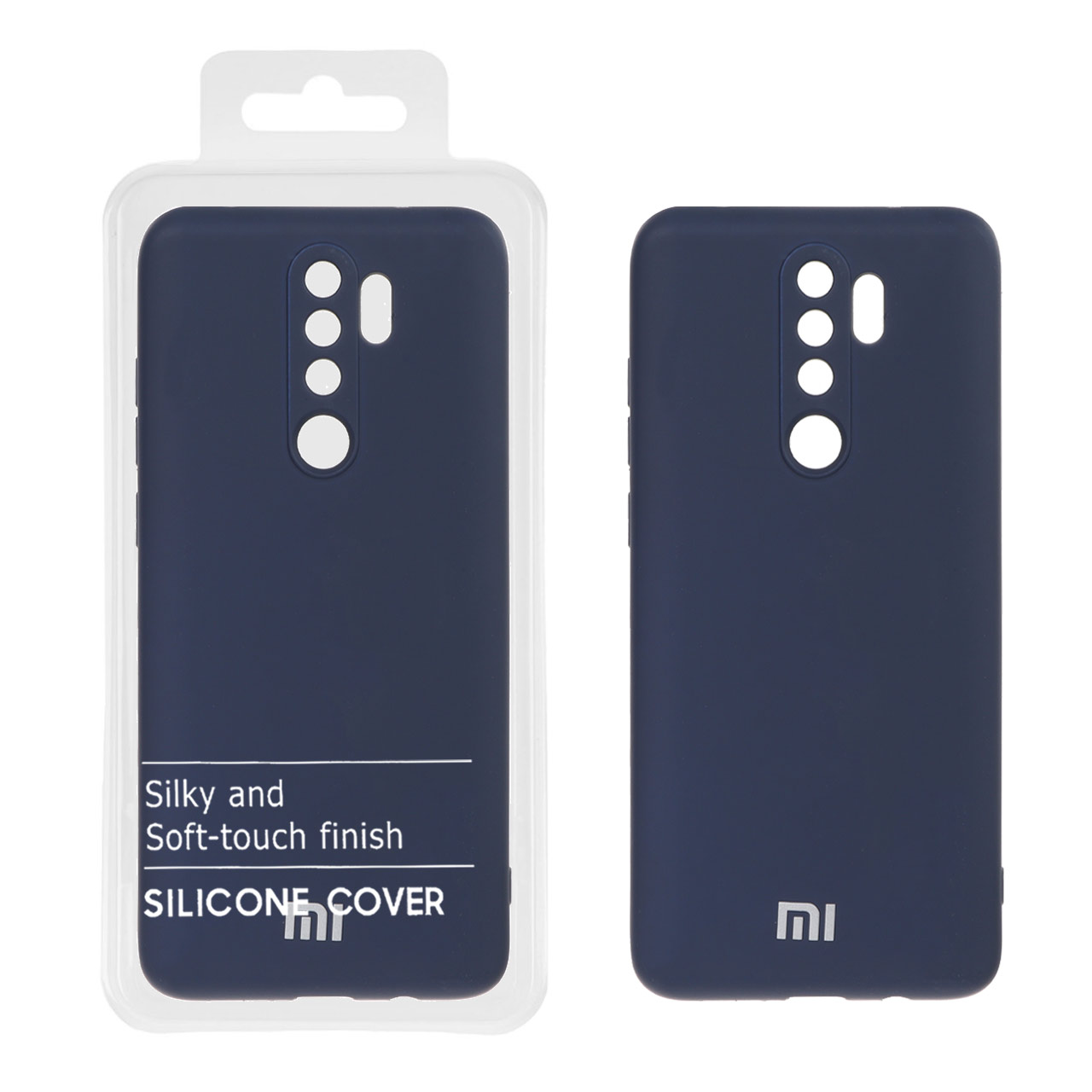 قاب نیو سیلیکون محافظ لنزدار Xiaomi Redmi Note 8 Pro - RFF - سرمه ای (پک دار)