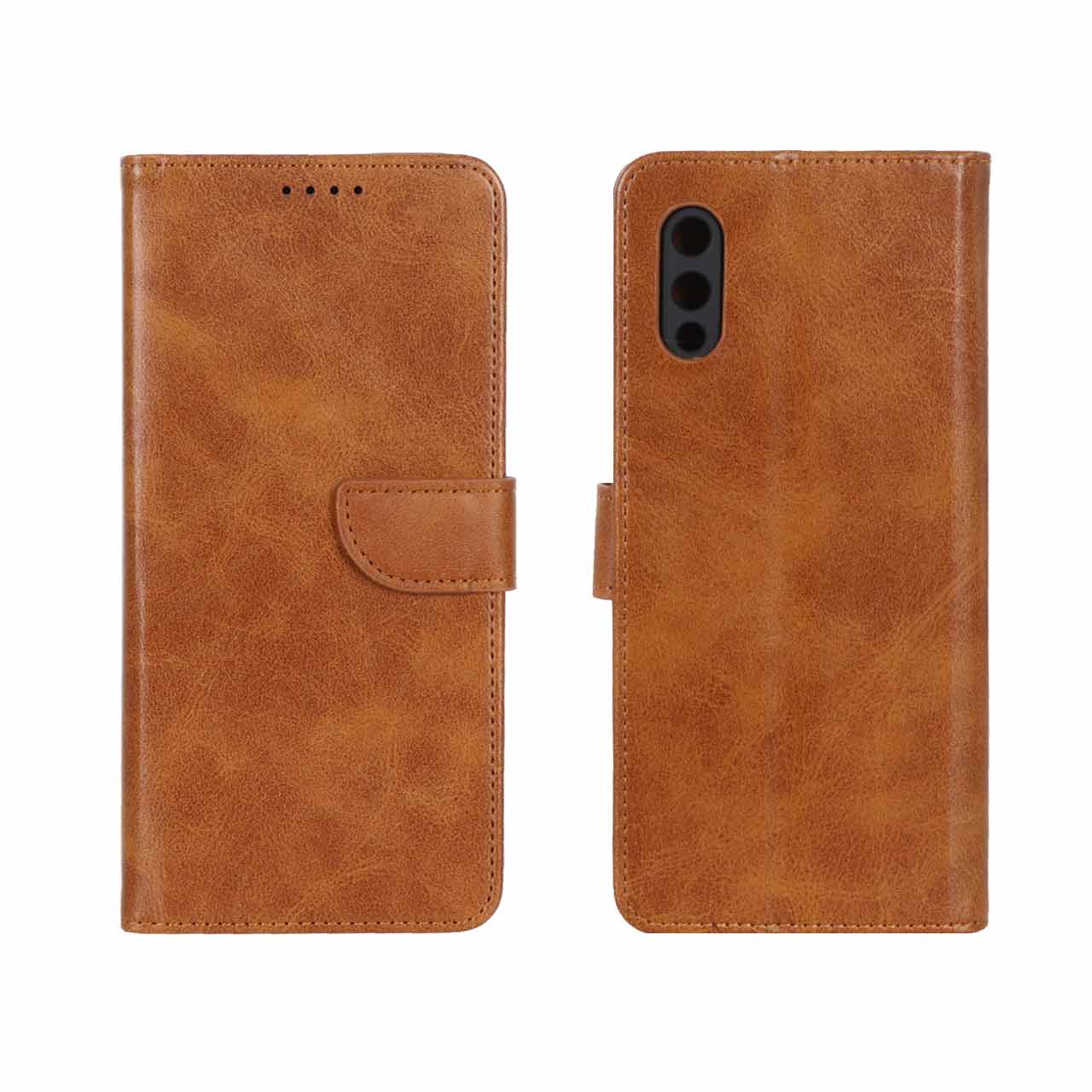 قاب کیفی مگنتی جاکارتی دار samsung a02قهوه ای