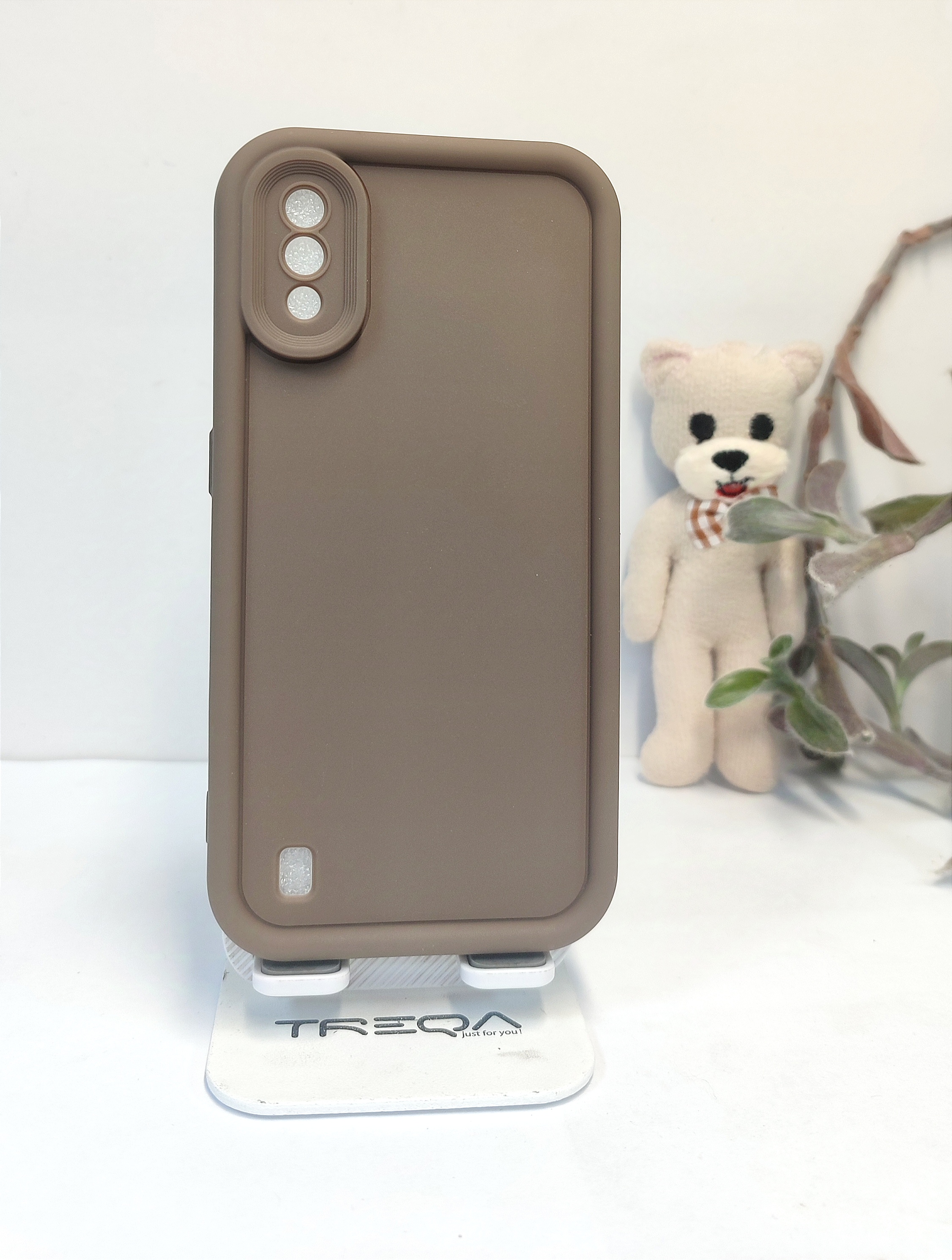 قاب solid case samsung galaxy A01 قهوه  ای /سامسونگ M01 گلکسی A01