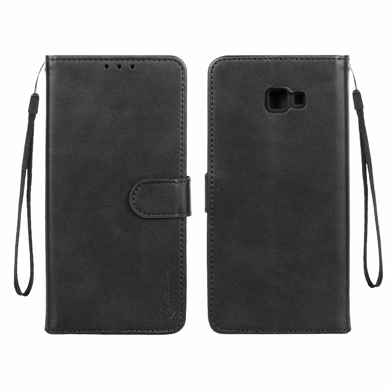 کیف موبایل مگنتی درجه یک داخل خز MNC Plus مدل Samsung Galaxy J4 Plus / J4 Prime / J4 Core / J410 - مشکی