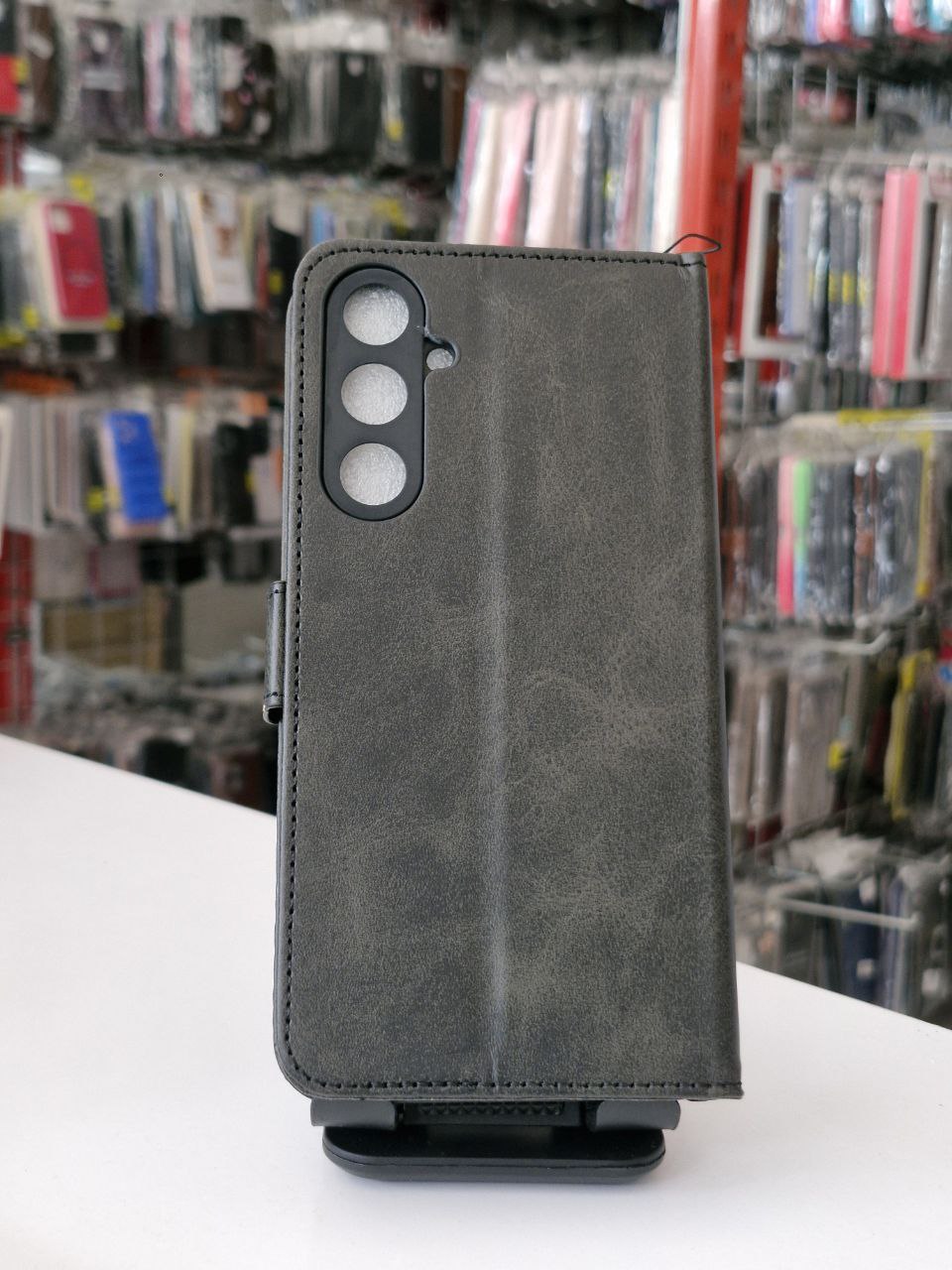 قاب کیفی مگنتی جاکارتی دار مشکی Samsung galaxy a55