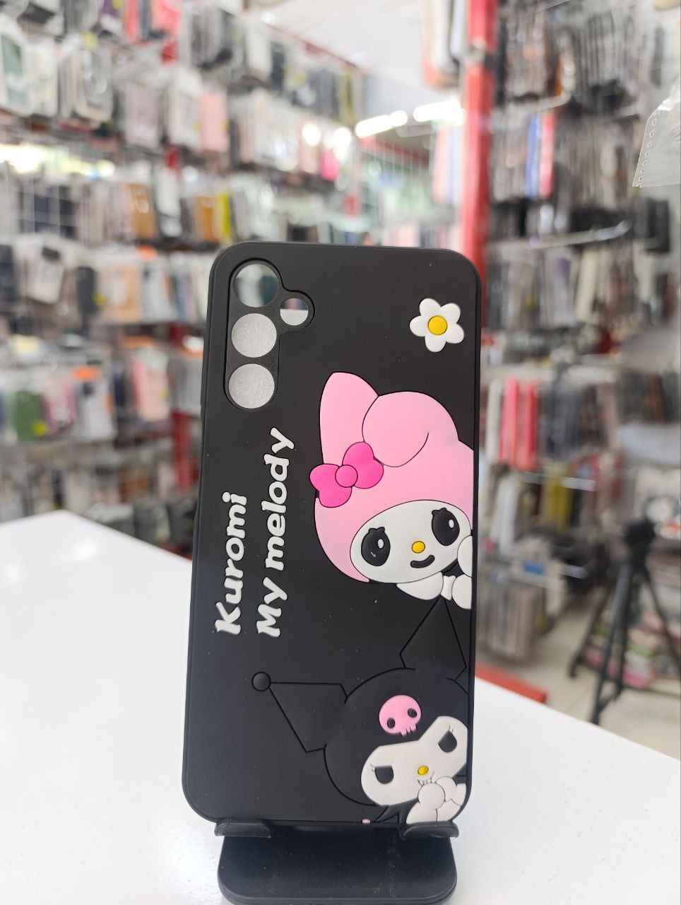 قاب طرح عروسکی کرومی مشکی Samsung galaxy a24