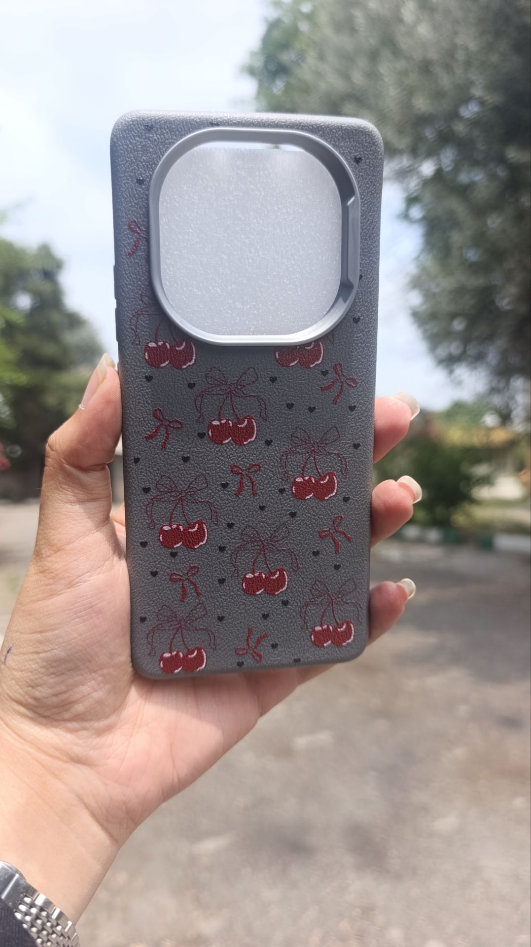 قاب طوسی پینترستی طرح آلبالویی xiaomi note 14 pro 4g
