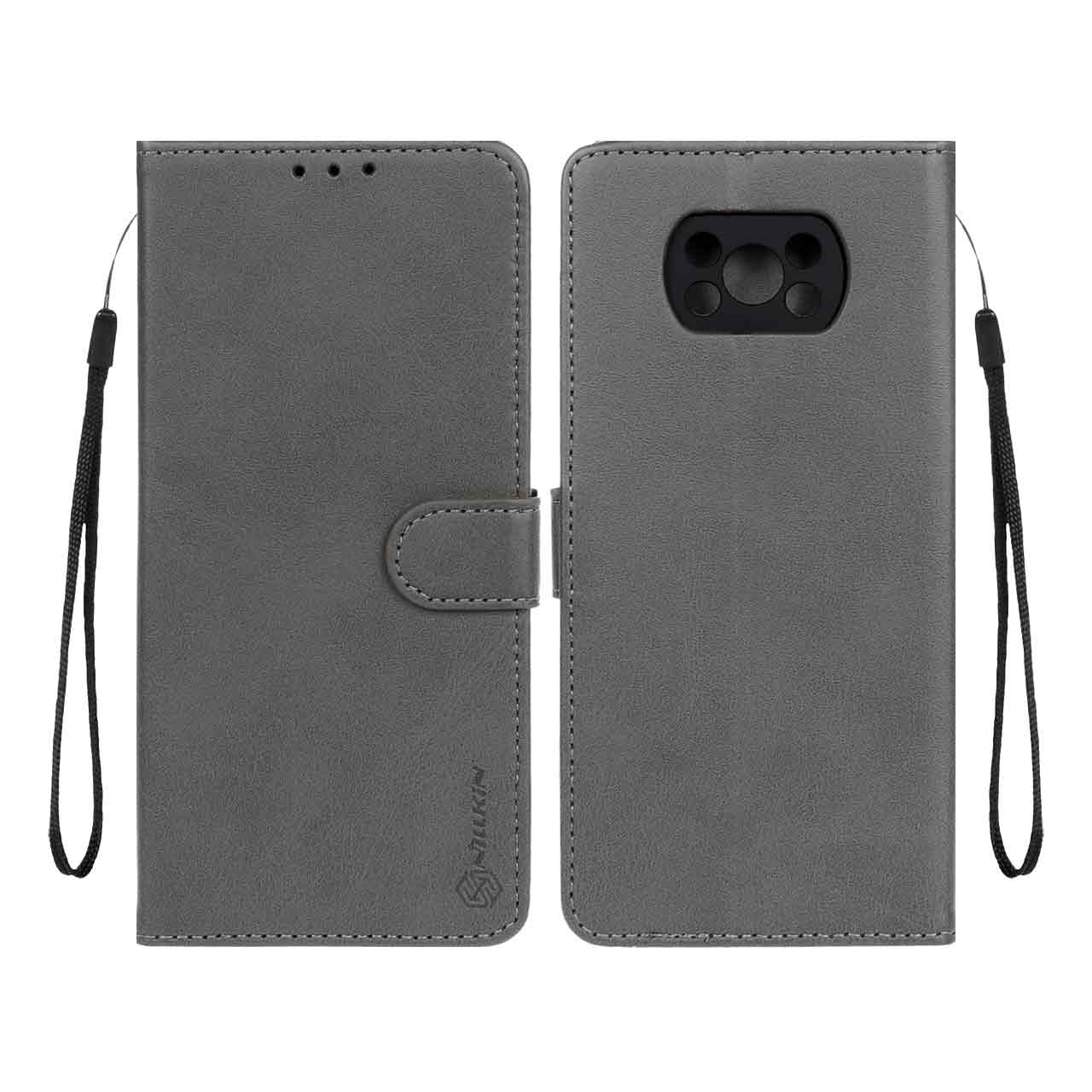 قاب شیائومی پوکو x۳ / کیف موبایل مگنتی Nillkin مدل Xiaomi Poco X3 / Poco X3 Pro / Poco X3 NFC - طوسی