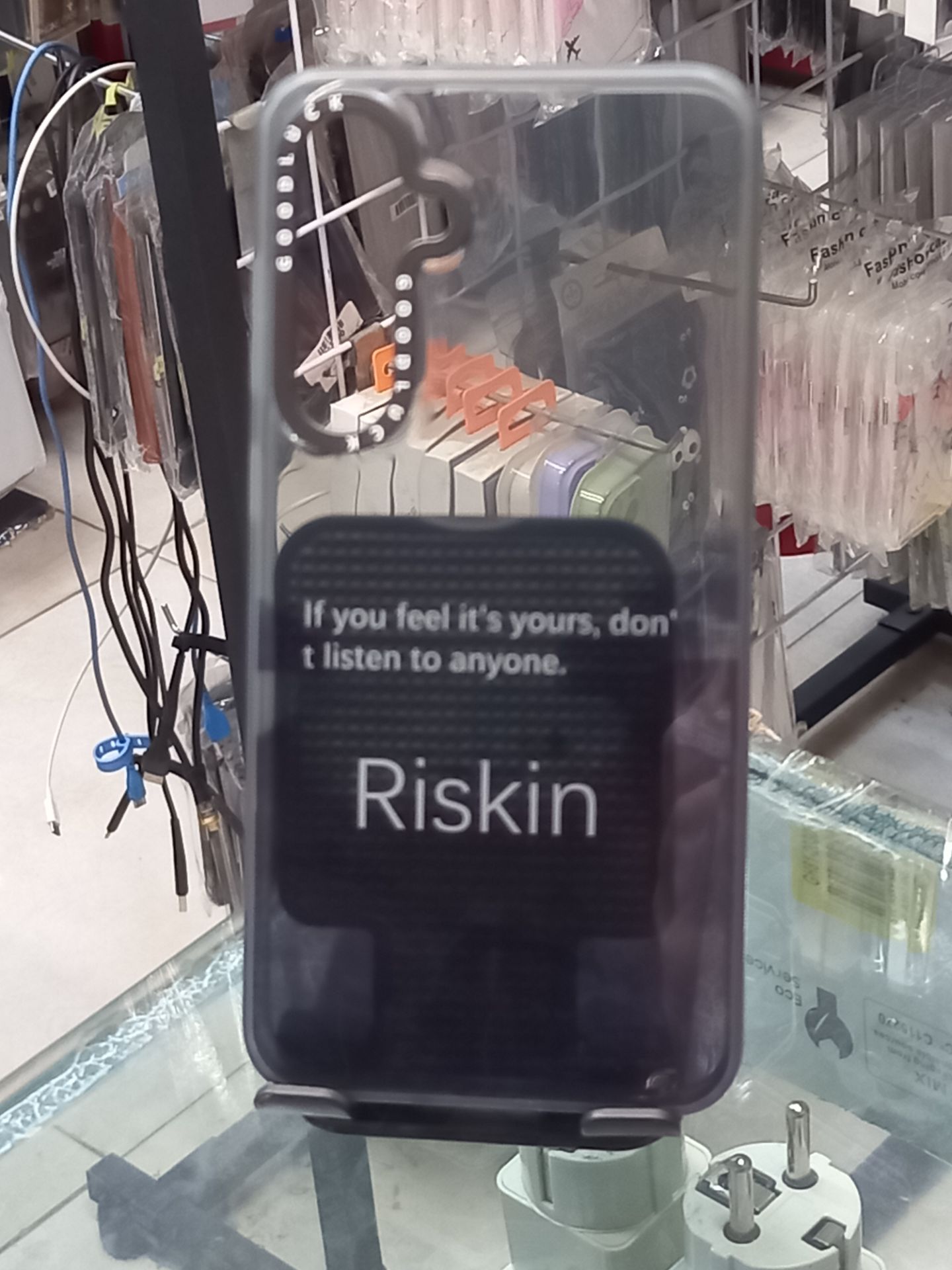 قاب شفاف مشکی دل نوشته دار سامسونگ Samsung s24fe