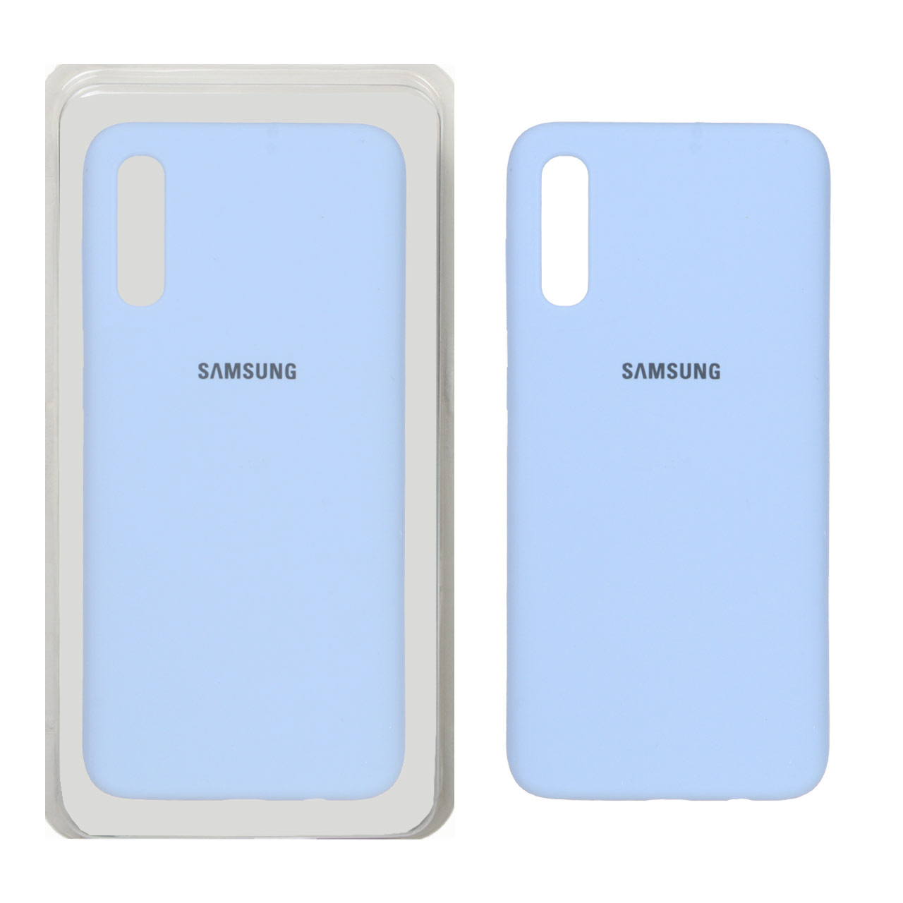 قاب سلیکون اورجینال پاک کنی آبی روشن Samsung galaxy a70