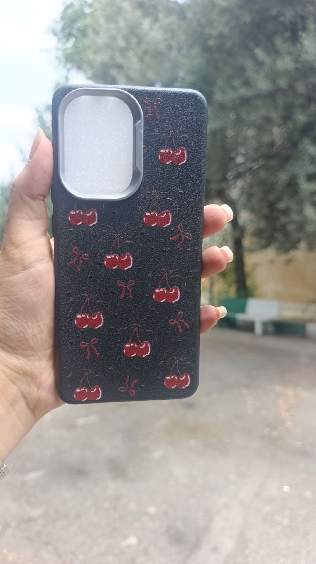 قاب مشکی پینترستی طرح آلبالویی samsung a26