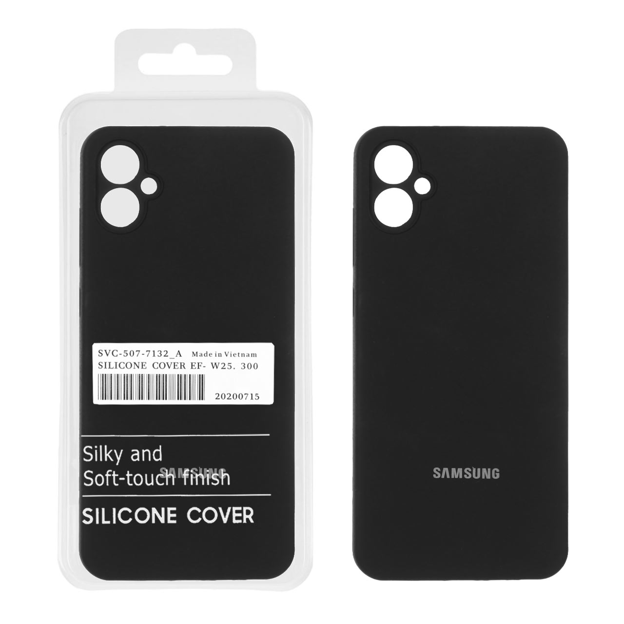 قاب سلیکون اورجینال پاک کنی مشکی Samsung galaxy a05