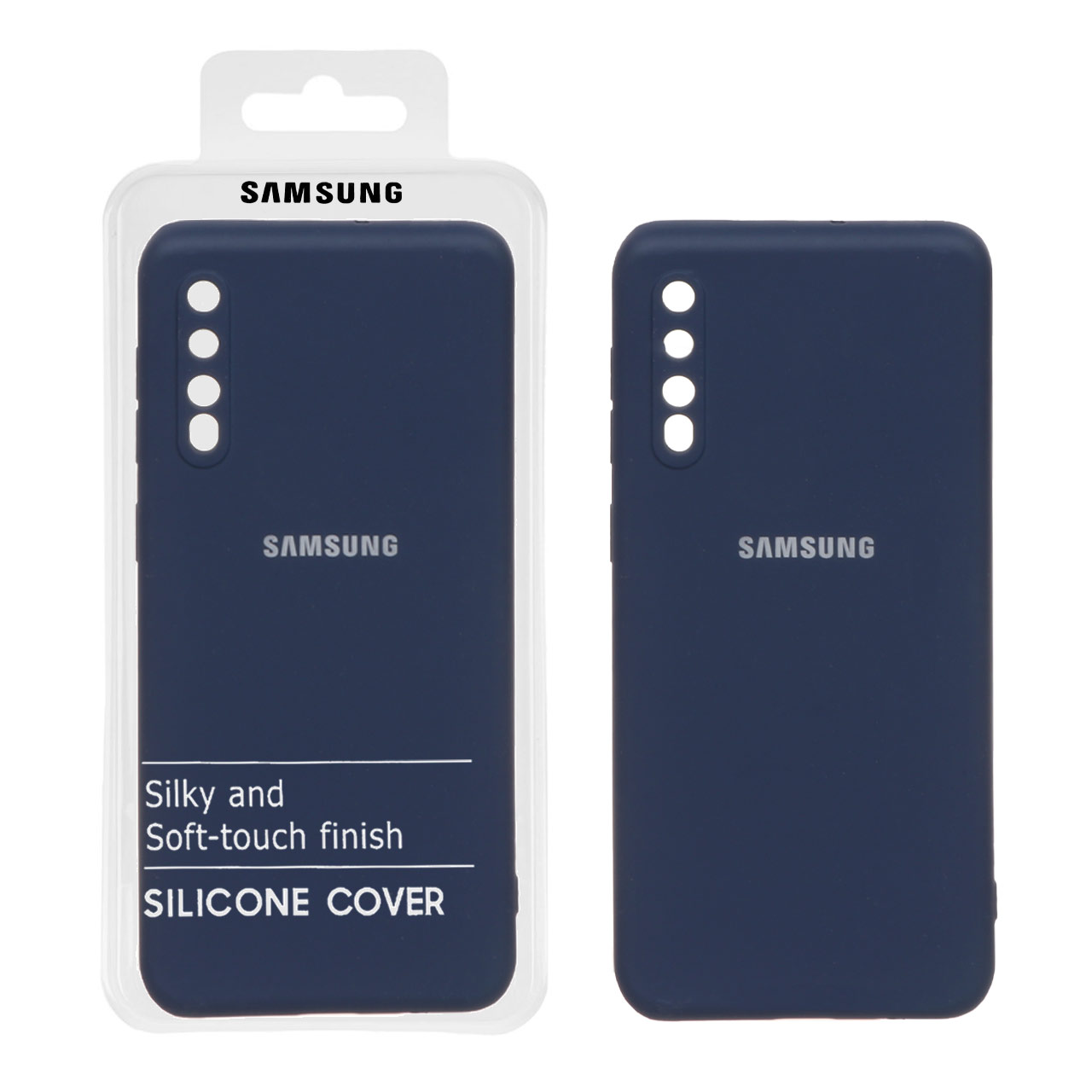 قاب نیو سیلیکون محافظ لنزدار Samsung Galaxy A50 / A50s / s30 - RFF - سرمه ای (پک دار)