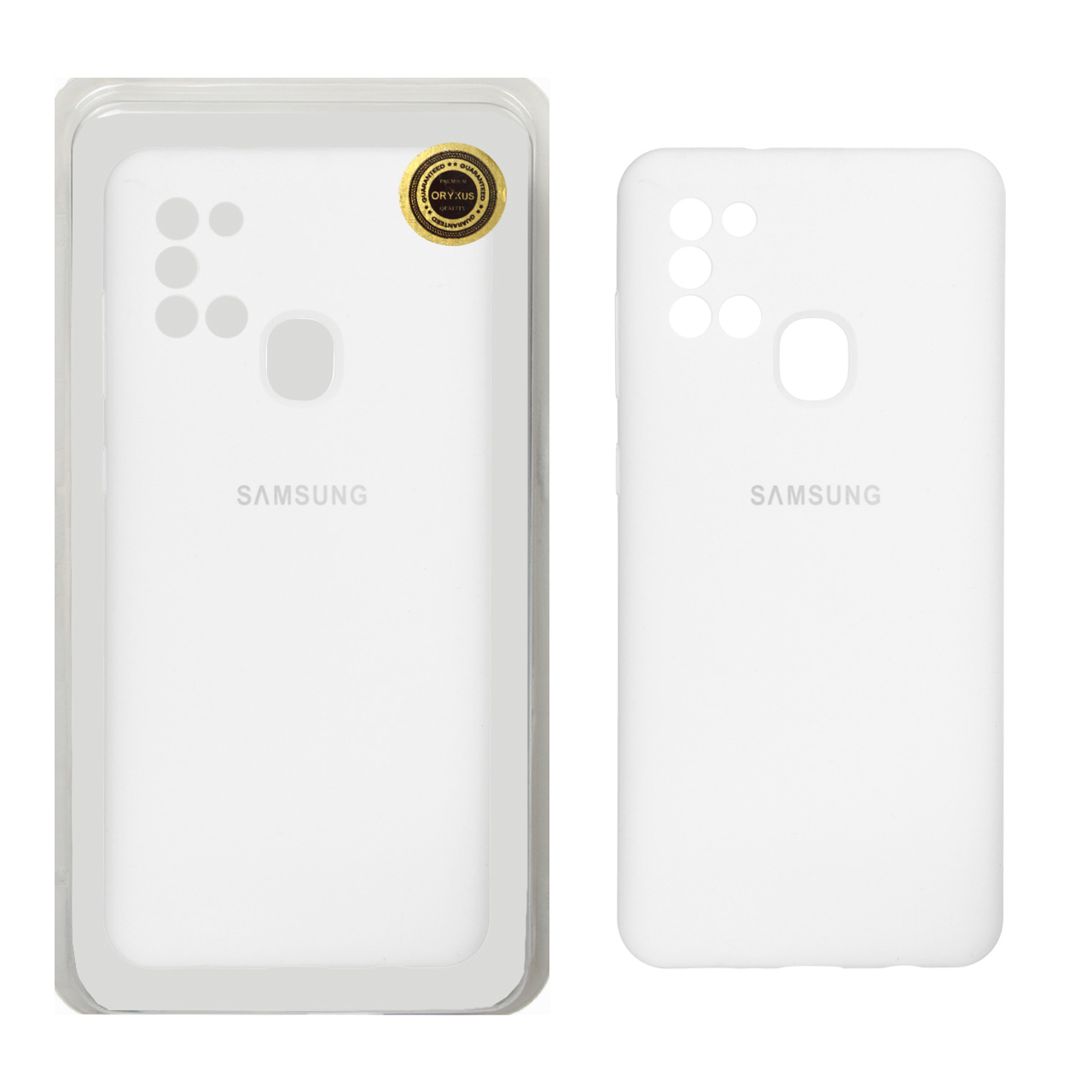 قاب سیلیکونی پاک کنی اورجینال سفید Samsung galaxy a21s