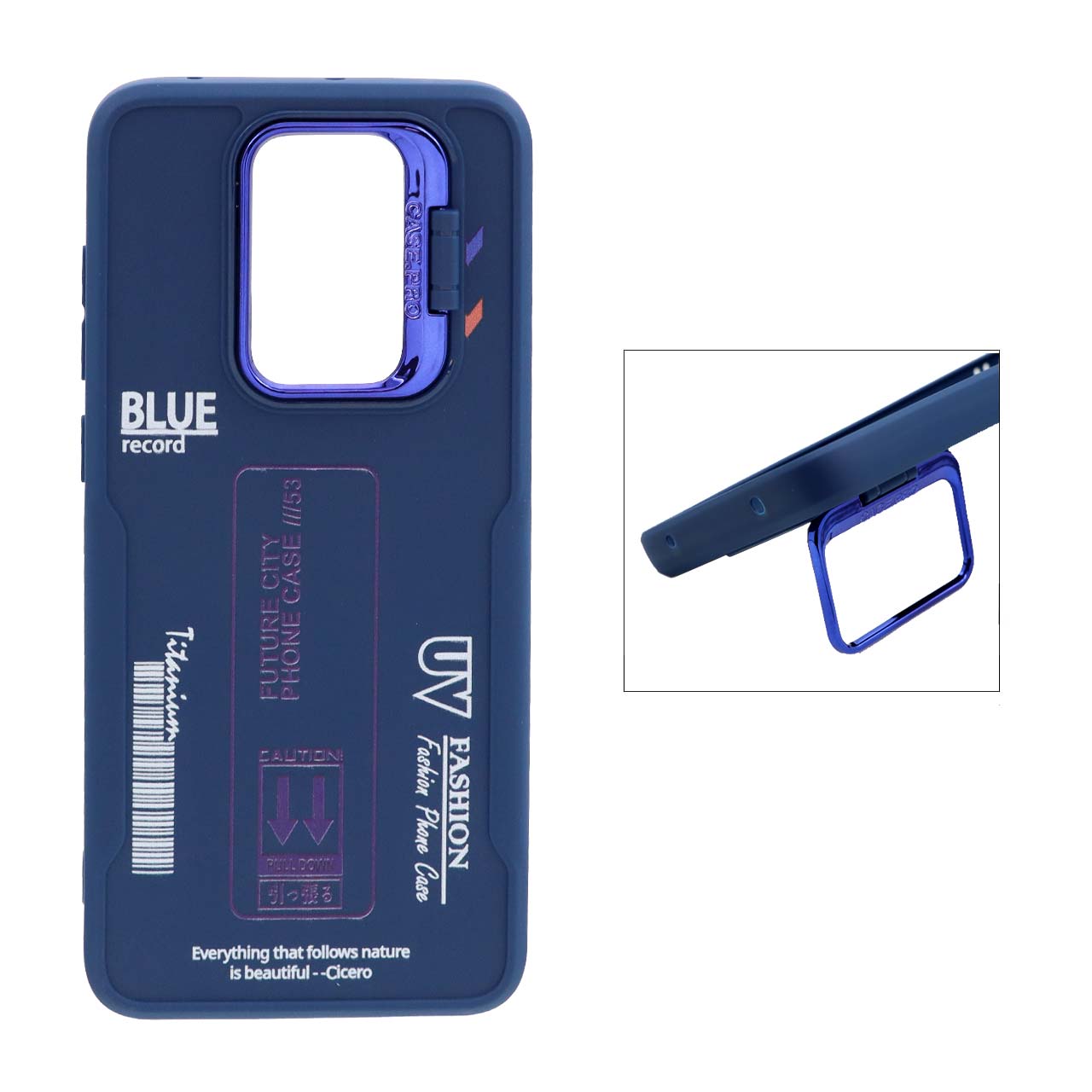 قاب Case Pro طرح سیلیکون Record مدل Xiaomi Redmi Note 9 / Redmi 10X 5G / Redmi 10X Pro 5G - سرمه ای