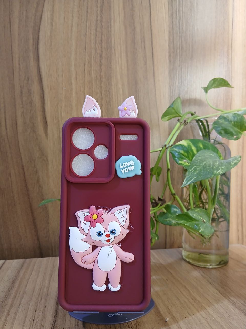 قاب سولید عروسکی زرشکی xiaomi note 13 pro plus