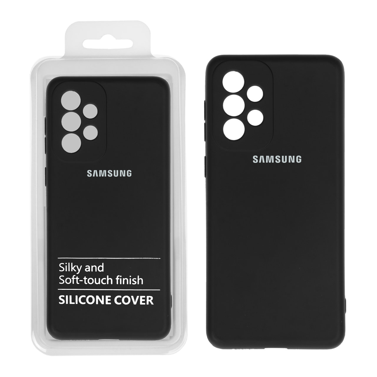 قاب نیو سیلیکون محافظ لنزدار Samsung A33 - RFF مشکی (پک دار)