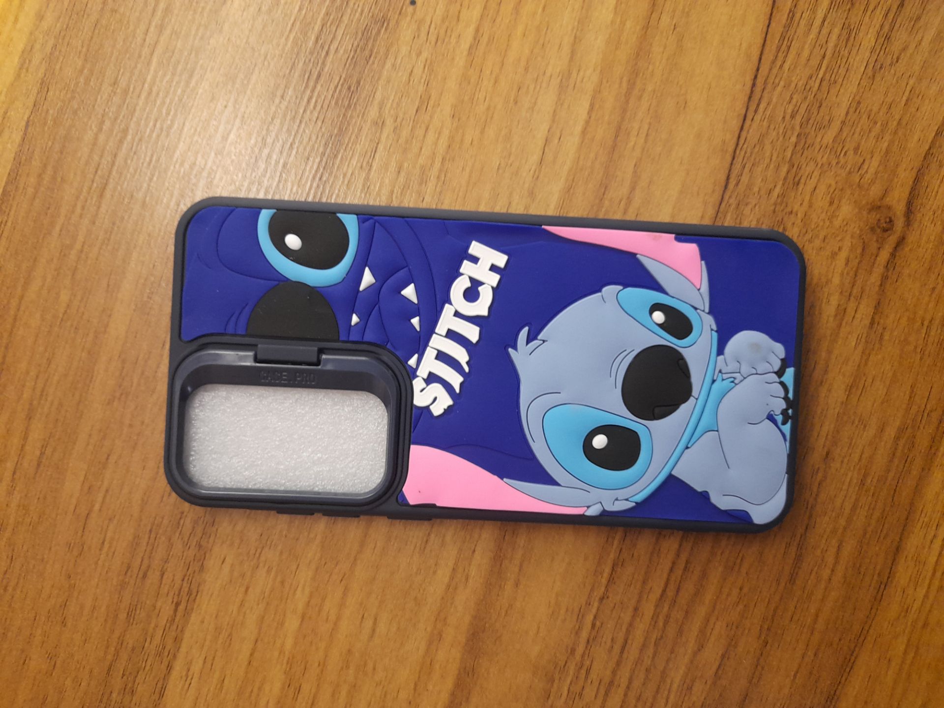 قاب سولید عروسکی stitch آبی samsung a55