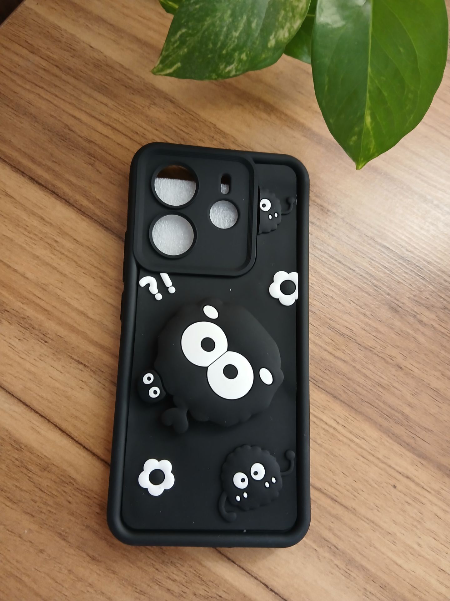 قاب پاپ سوکت دار عروسکی مشکی xiaomi note 14 4g