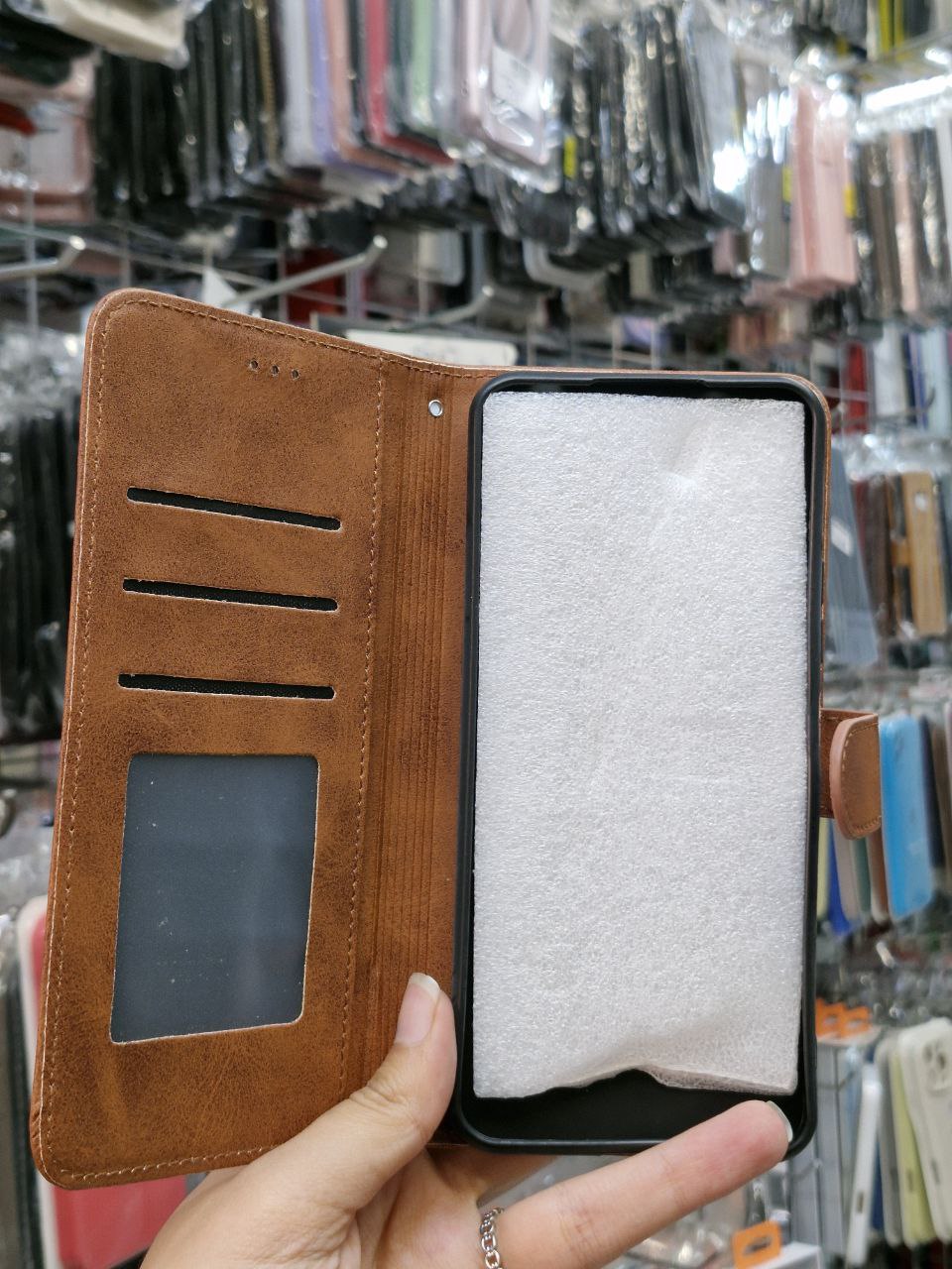 قاب کیفی مگنتی جاکارتی دار  قهوه ای Samsung galaxy a21s