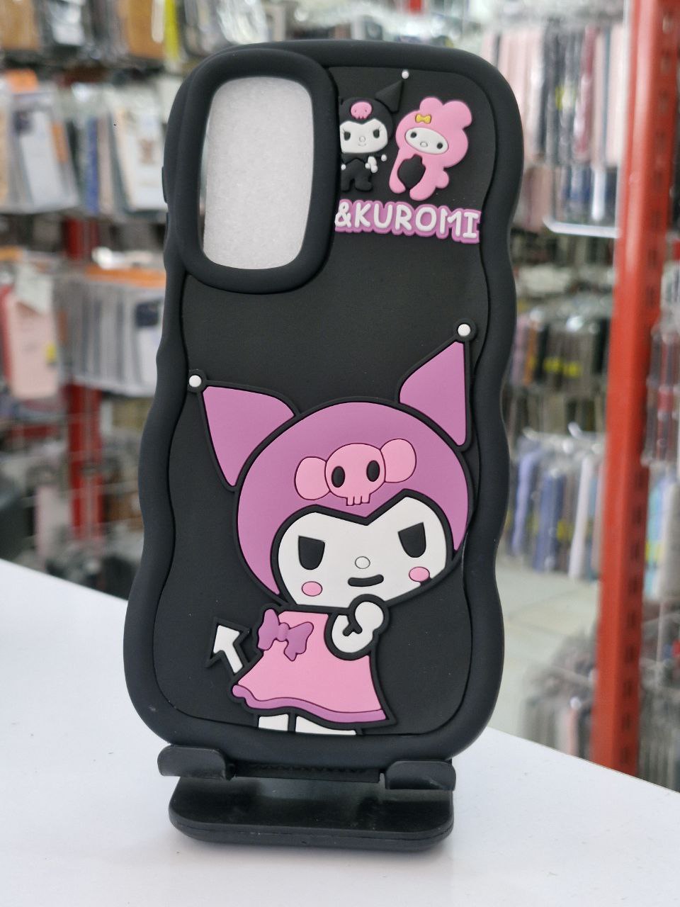 قاب سولید طرح عروسکی کرومی  مشکی Samsung galaxy a16