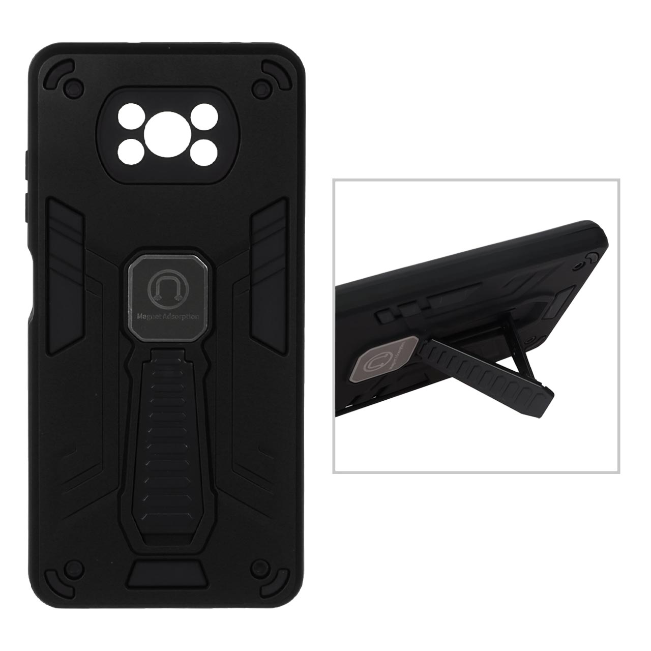 قاب بتمن استندشو Xiaomi Poco X3 / Poco X3 Pro / Poco X3 NFC - مشکی