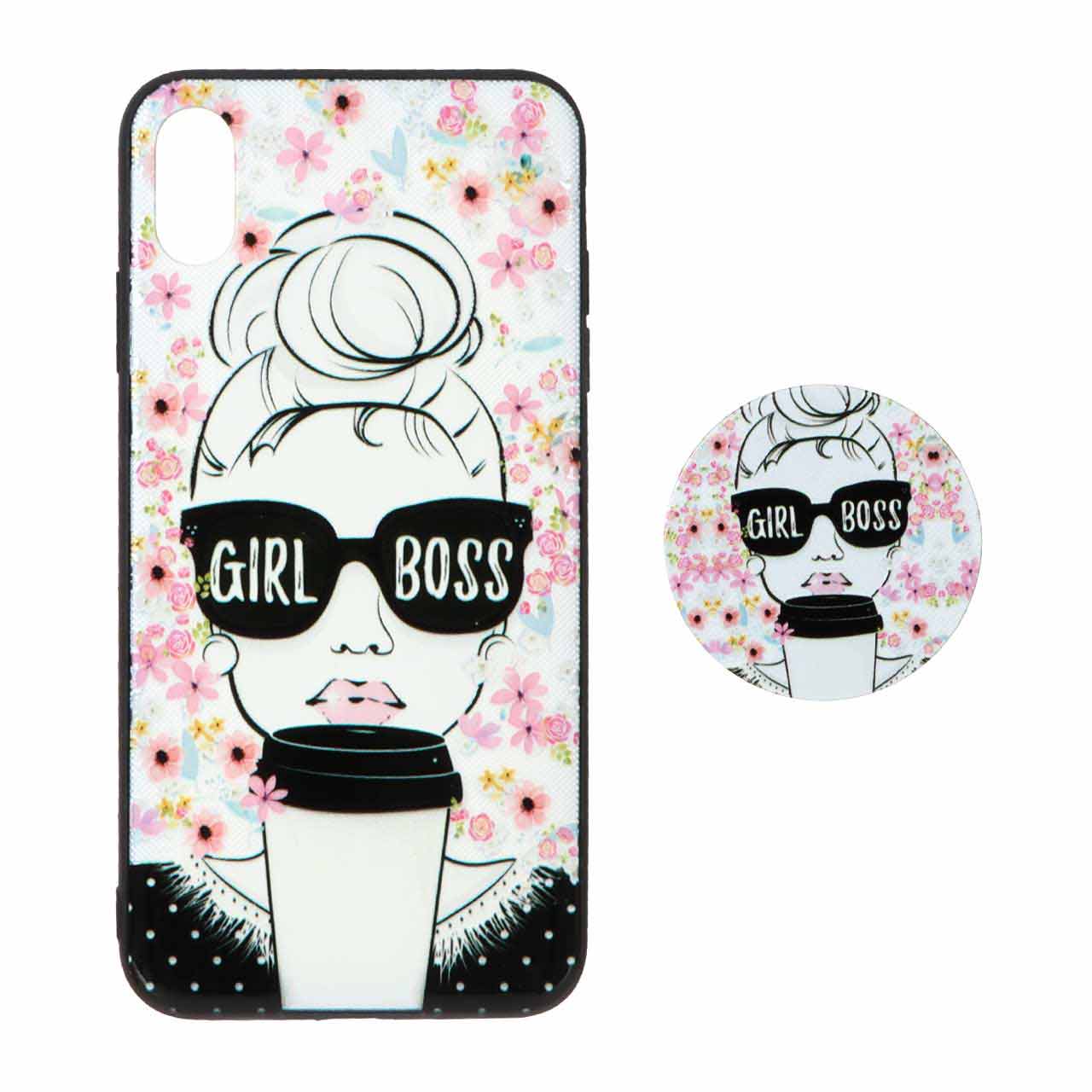 قاب سوزنی طرح دار پاپ سوکت دار Apple iPhone X Max / iPhone XS Max -