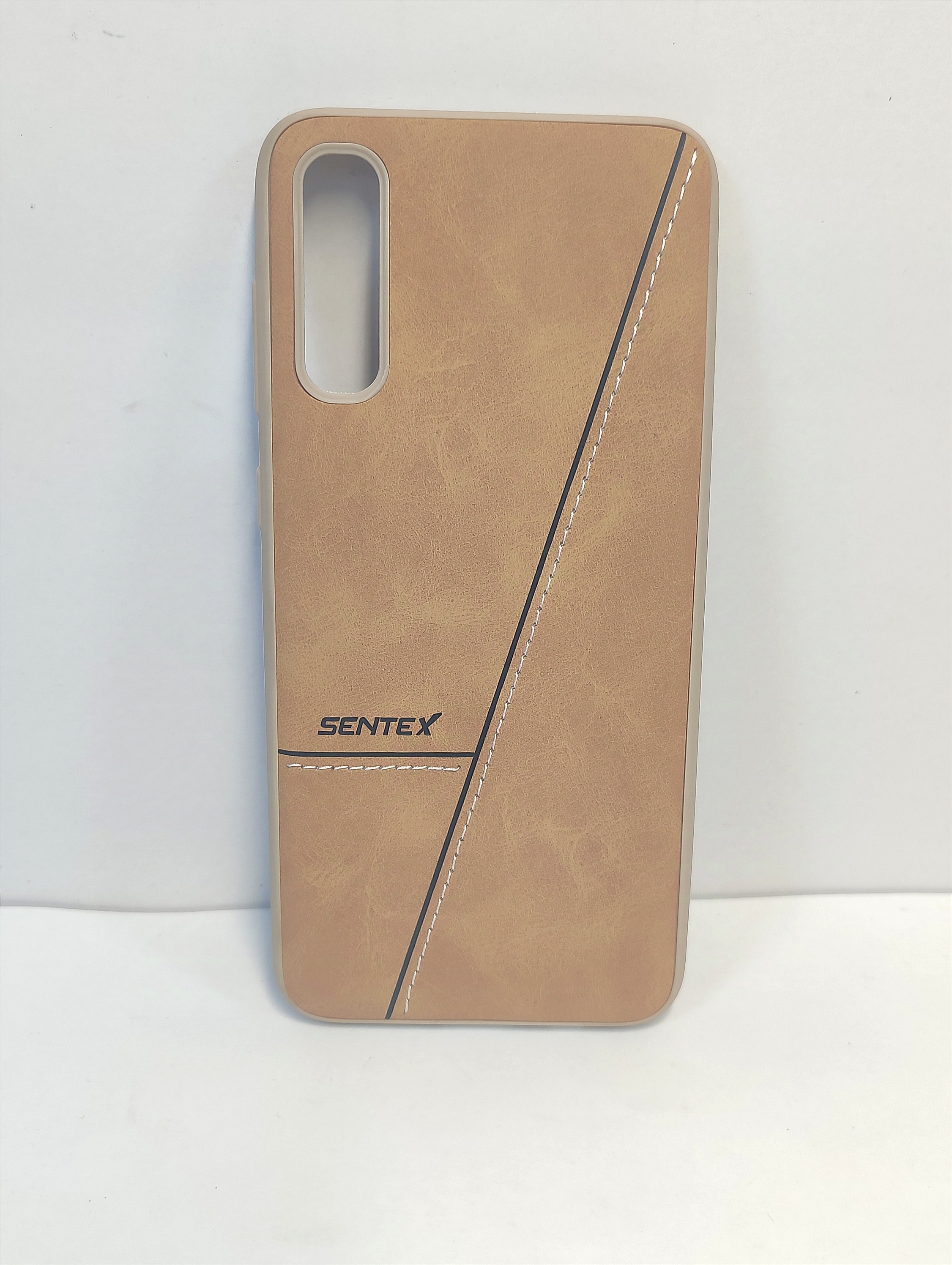 قاب طرح دوخت samsung galaxy A70 قهوه ای / مشکی A70s