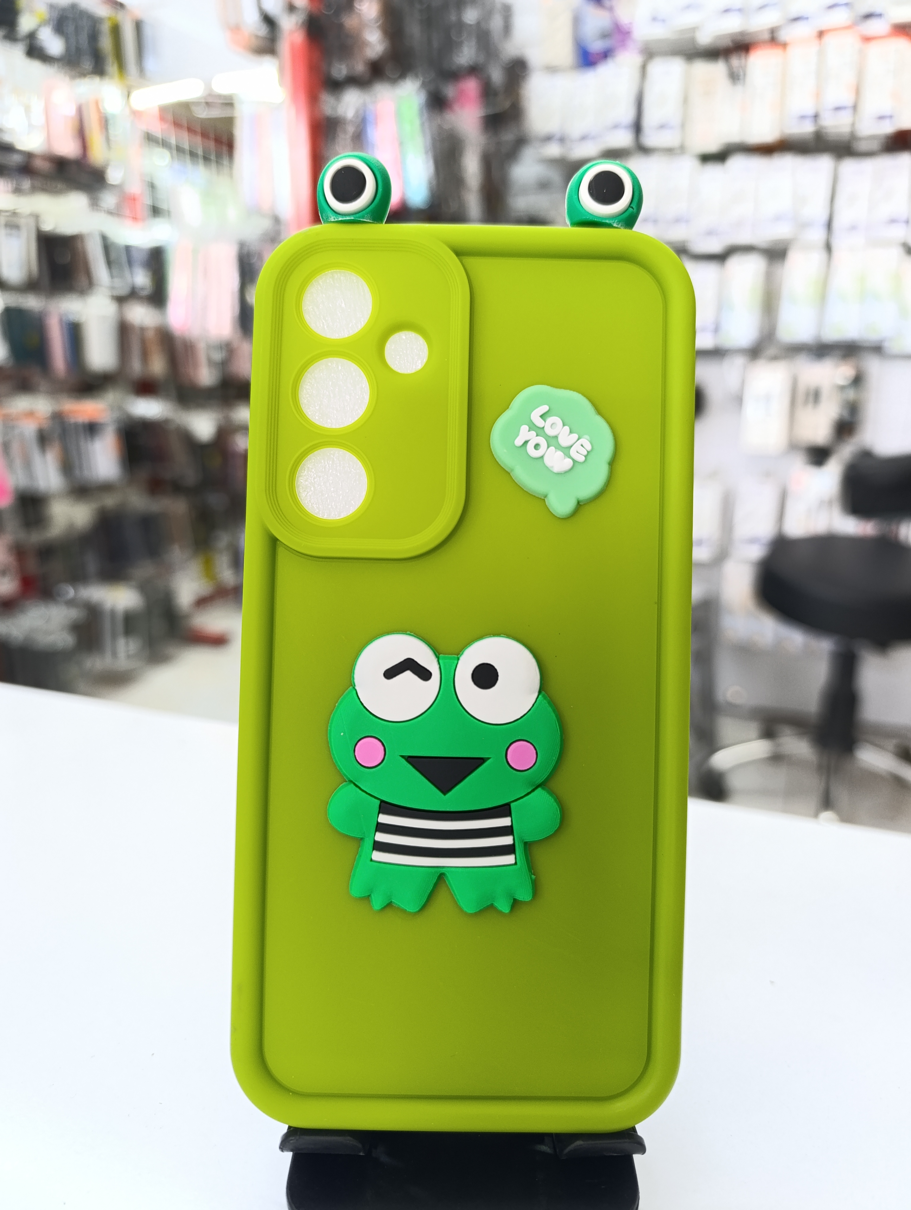 قاب سولید عروسکی قورباغه ای سبز Samsung A35