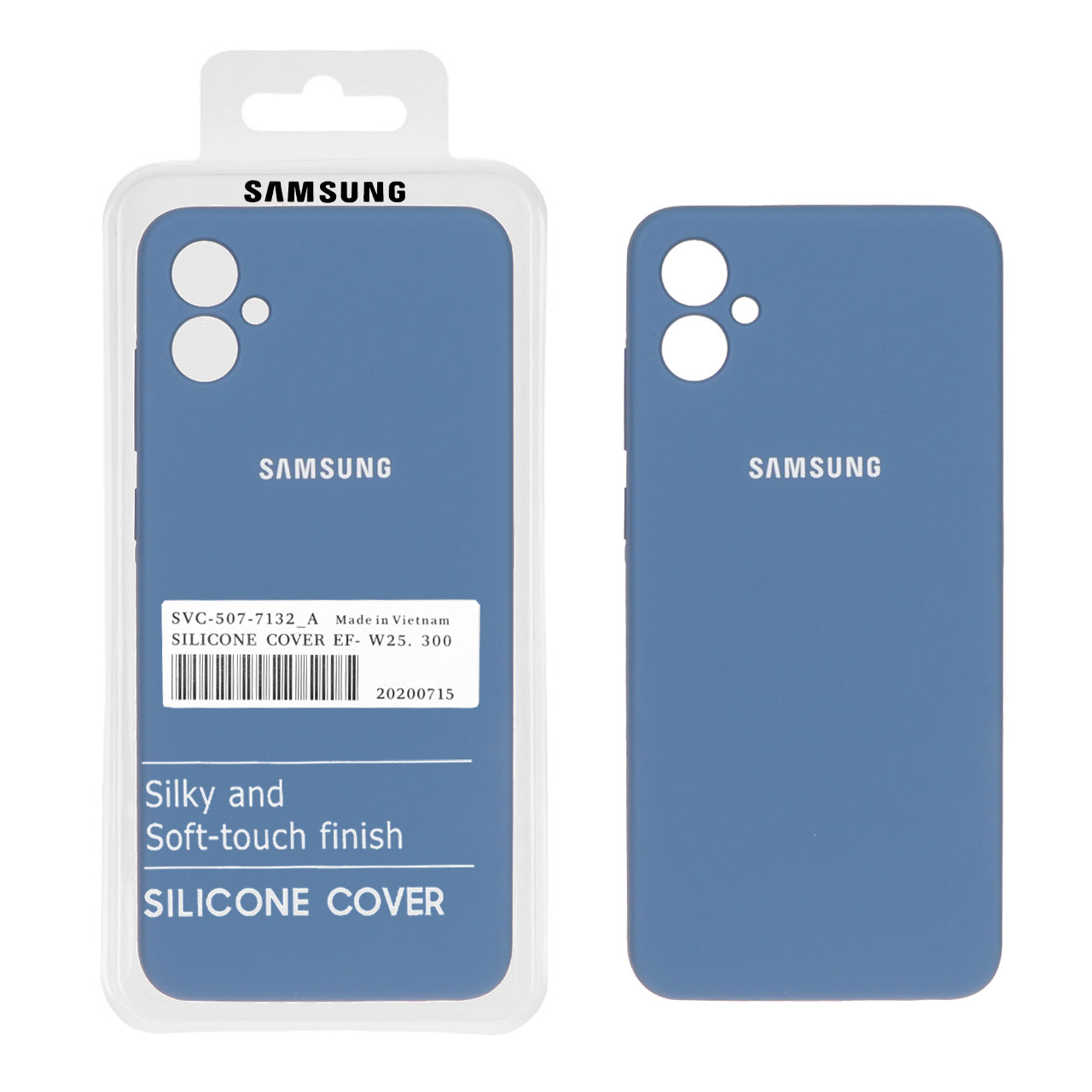 قاب سلیکون اورجینال پاک کنی آبی Samsung galaxy a05