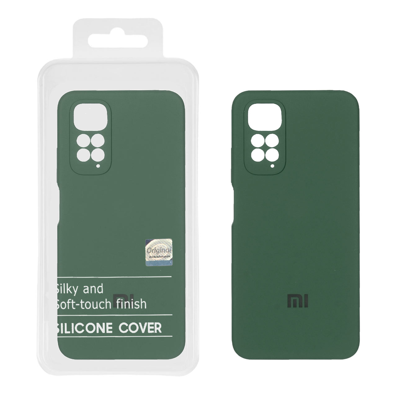 قاب سلیکون اورجینال پاک کنی سبز xiaomi redmi note 11 4G/note 11s