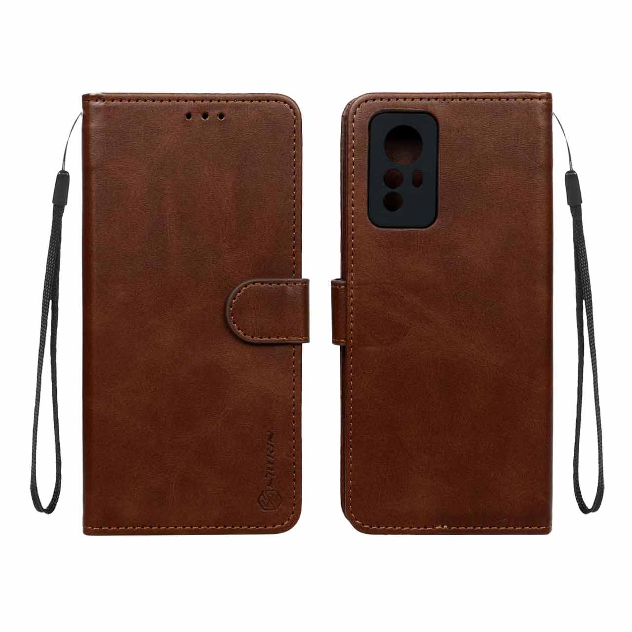 قاب کیفی مگنتی جاکارتی دار xiami note 12sقهوه ای تیره