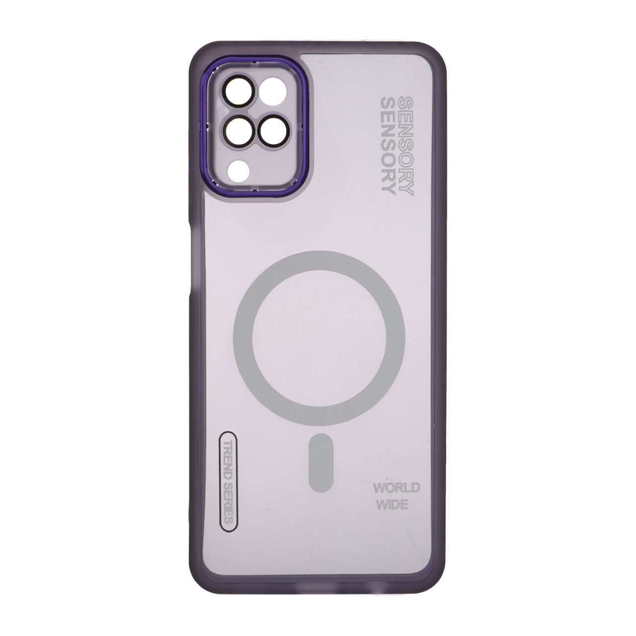 قاب Diamond Space طرح مگ سیف لنز گلس دار Samsung Galaxy A12 / M12 / F12 - بنفش - MPS