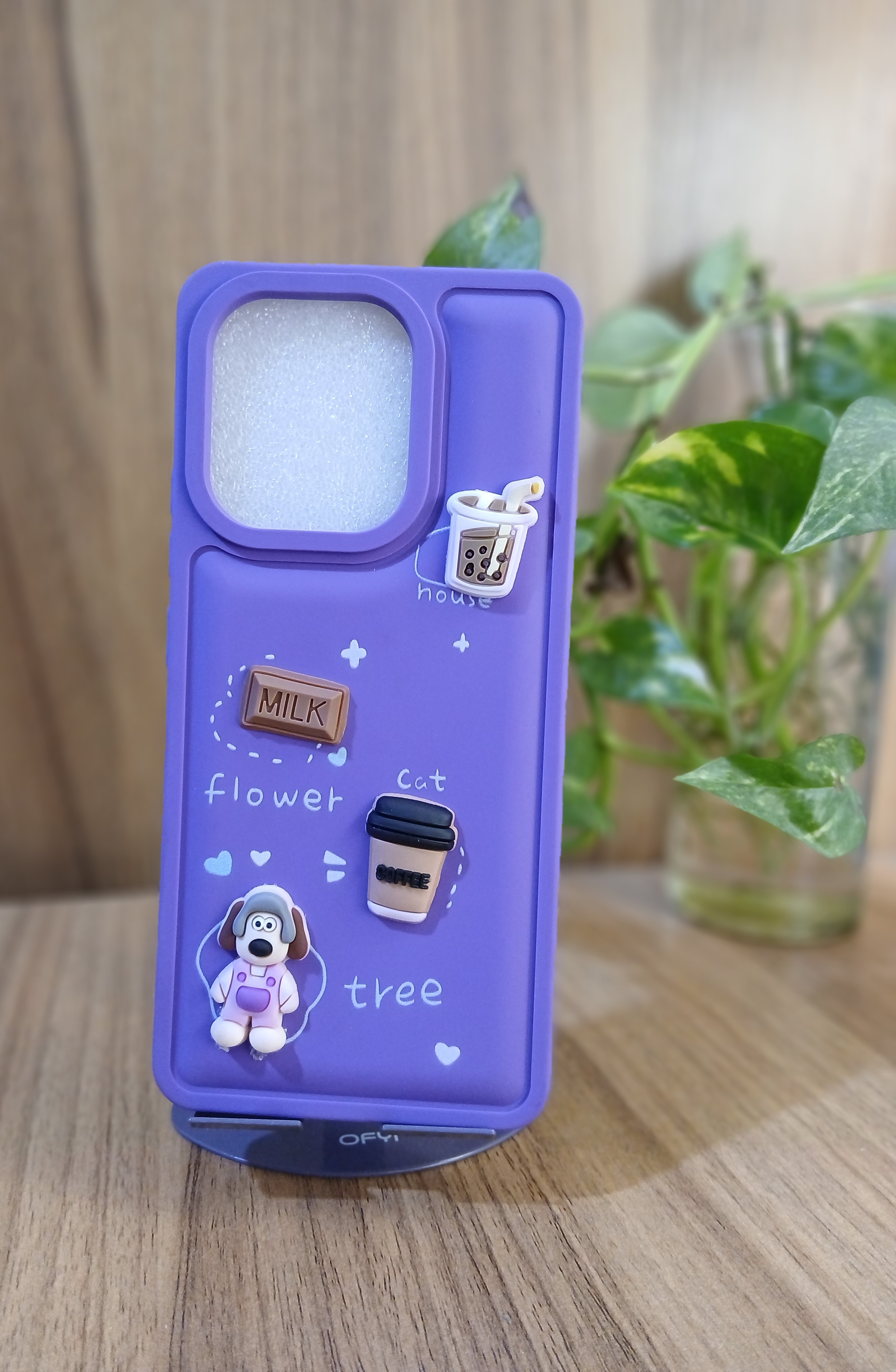 قاب طرح دار عروسکی بنفش xiaomi note 13 4g