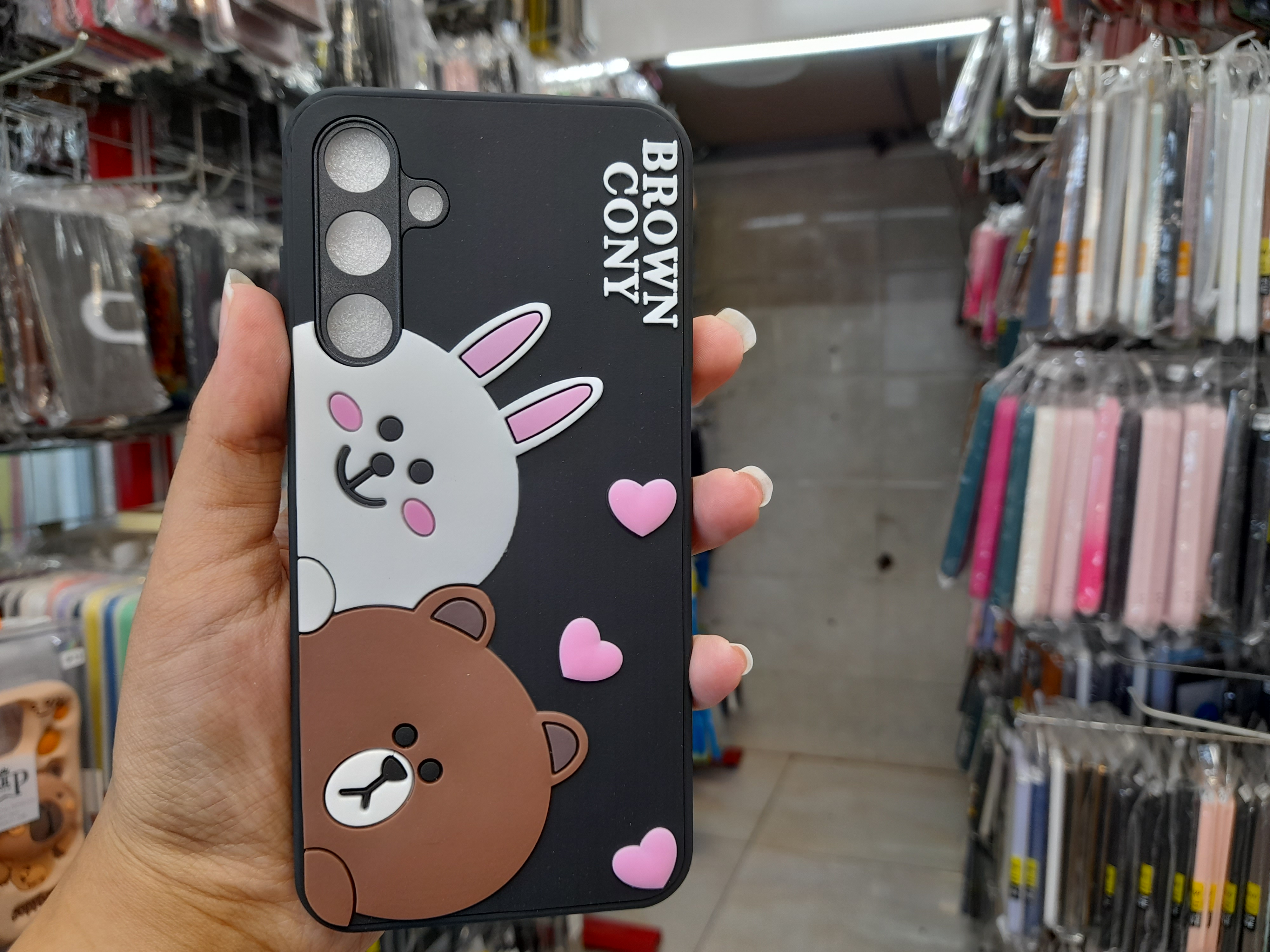قاب طرح عروسکی خرسی  مشکی Samsung galaxy a25