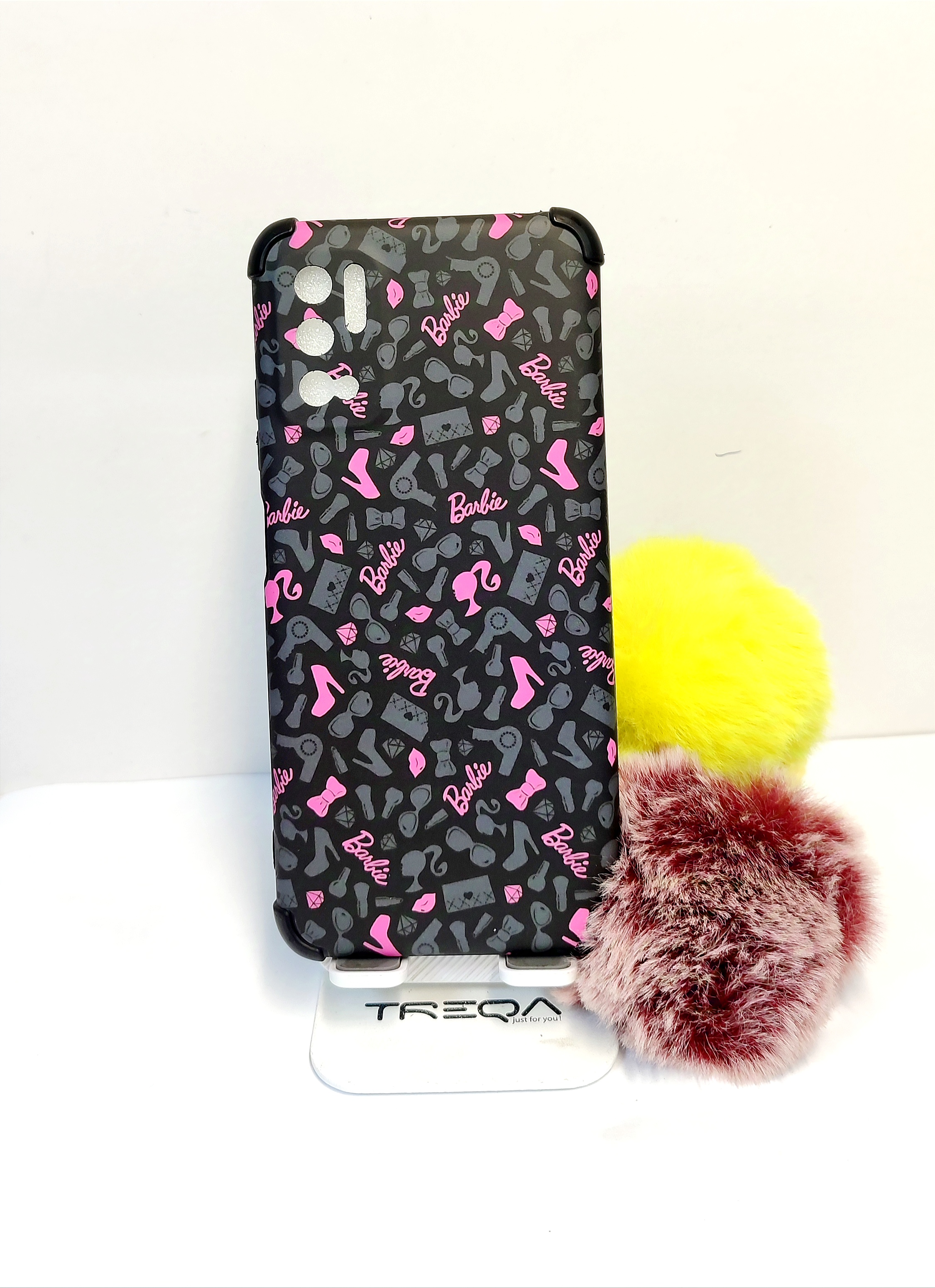 قاب طرح باربی کیوت مشکی دخترونه مدل شیائومی   redmi note 10 5g/poco m۳ pro