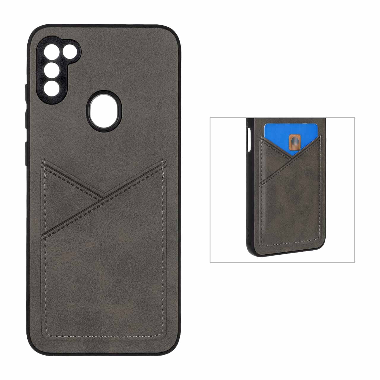 قاب طرح چرم جاکارتی دار Samsung galaxy a11